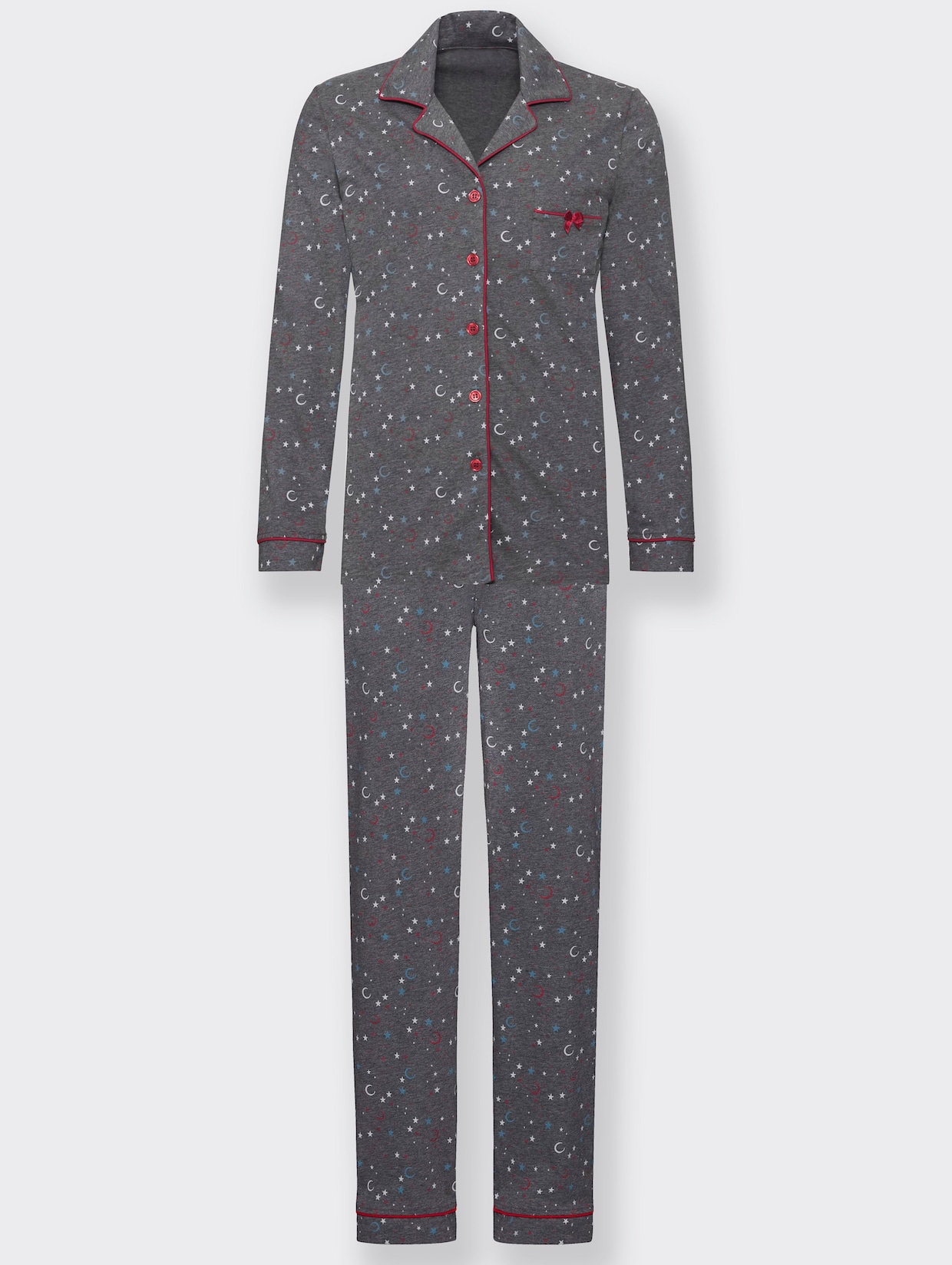 Pyjama - grijs/gemêleerd gedessineerd