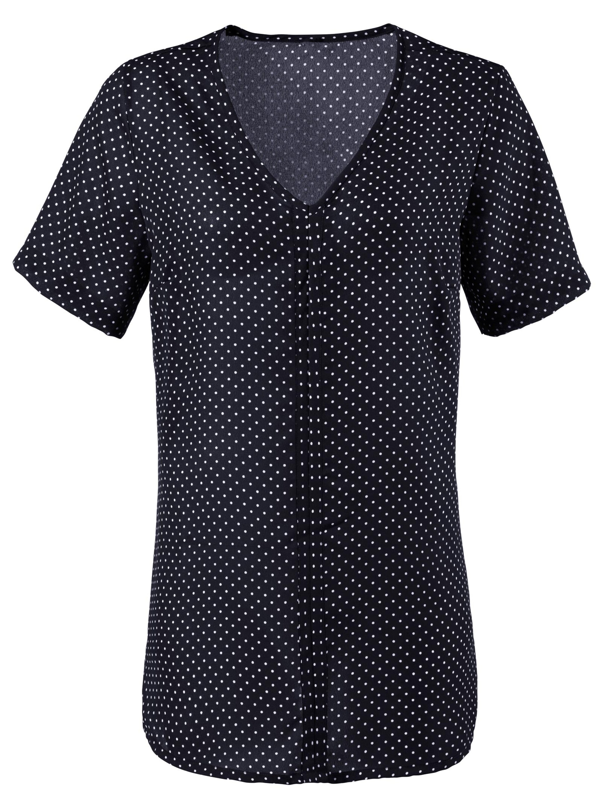 Gestreifte Bluse - schwarz-getupft