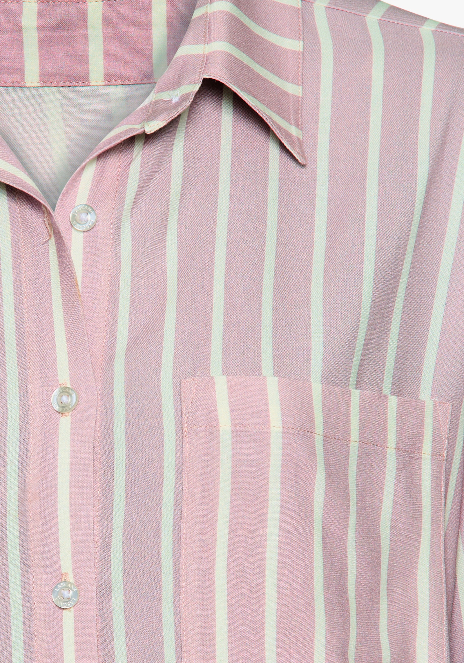 LASCANA Chemise de nuit - vieux rose à rayures
