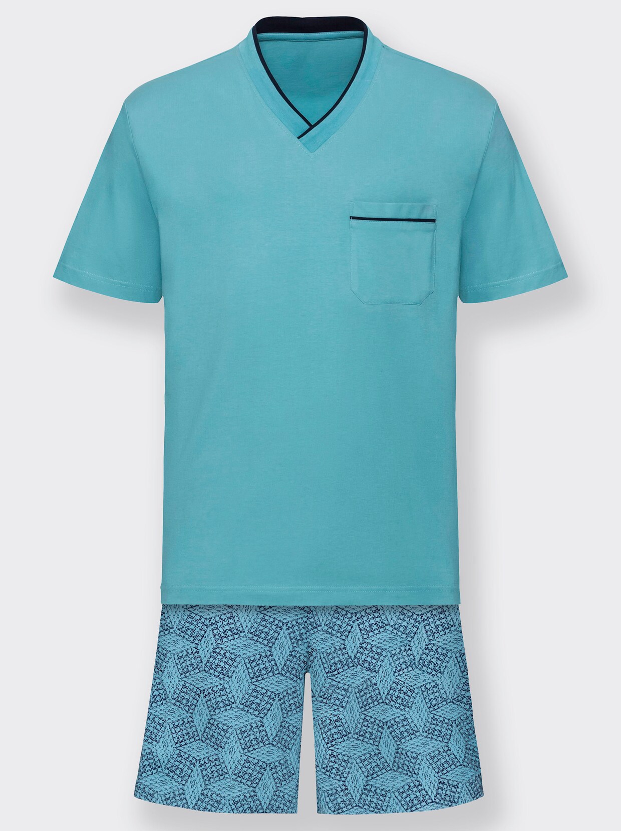 wäschepur men shortama - winterturquoise