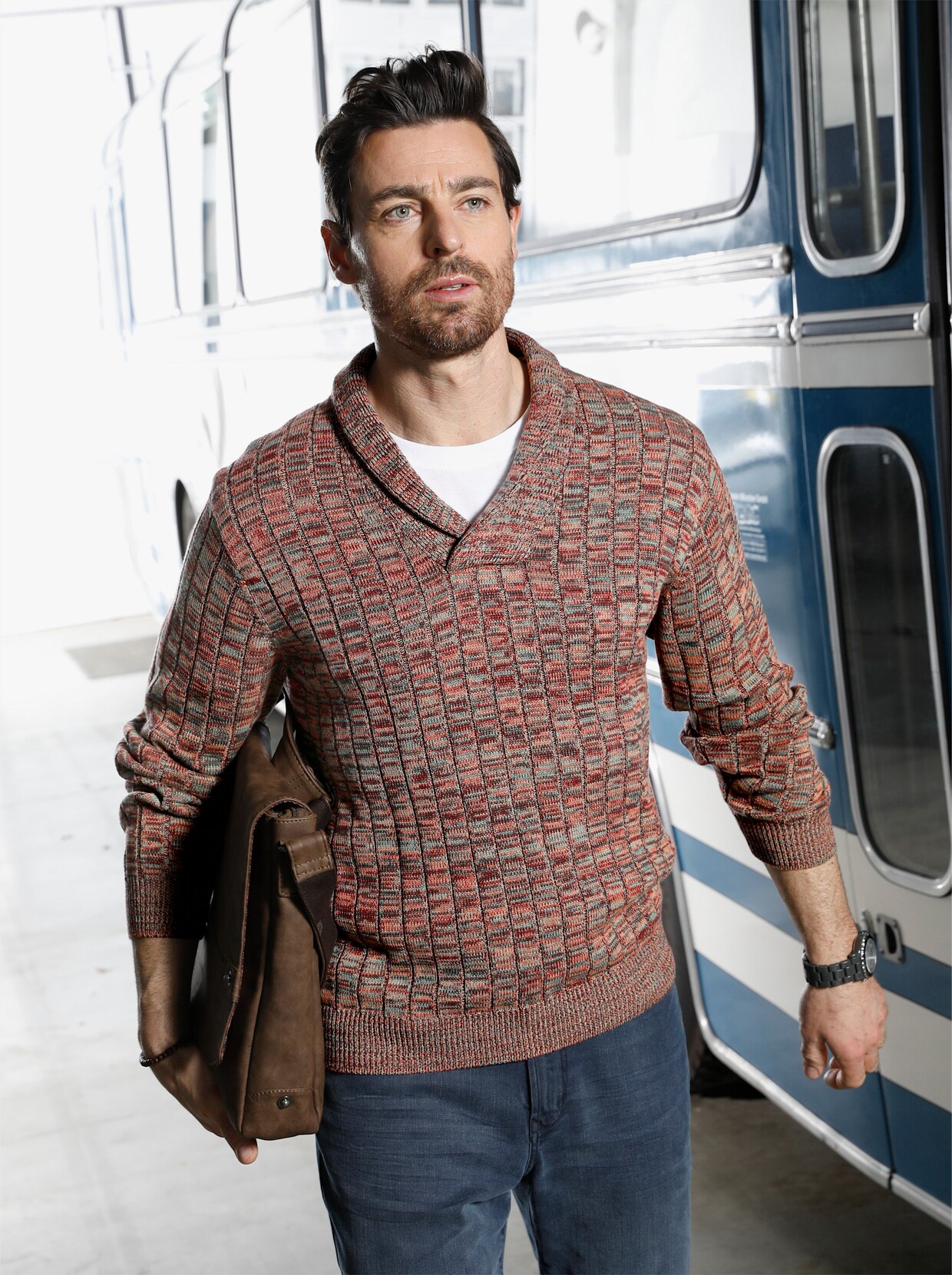 Marco Donati Pullover - terra-gemustert