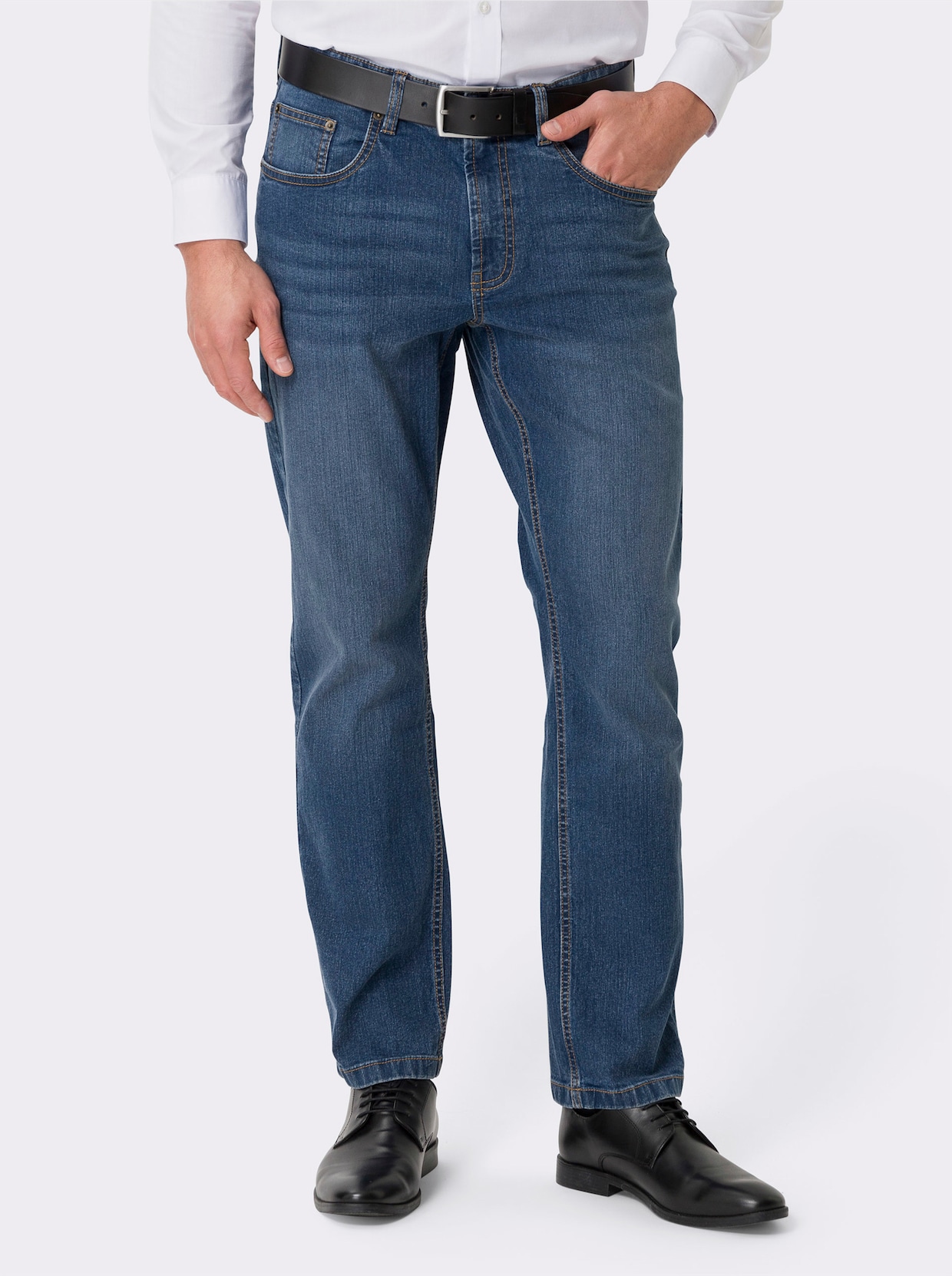 Džíny s 5 kapsami - modrá denim