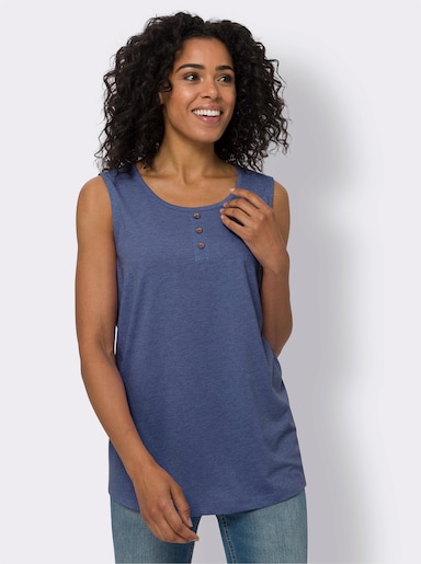 Longtop - royalblau-meliert