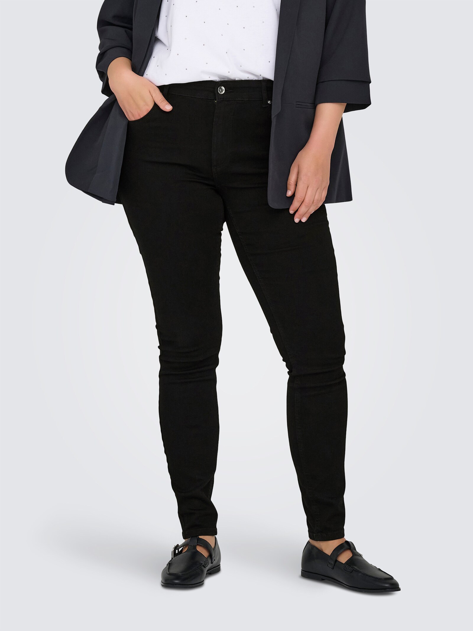 Skinny-fit-Jeans - black denim