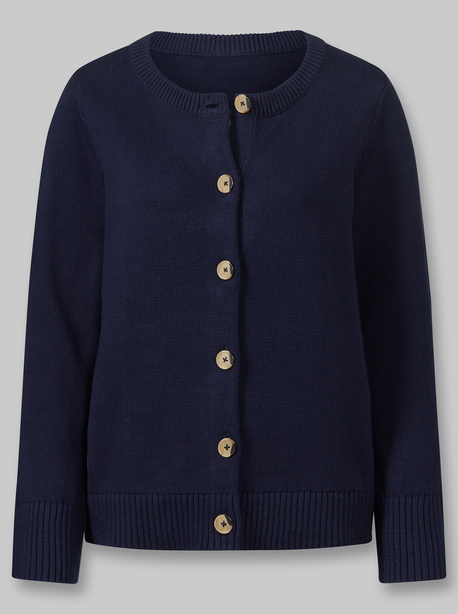 heine Strickjacke in Kurzform - marine