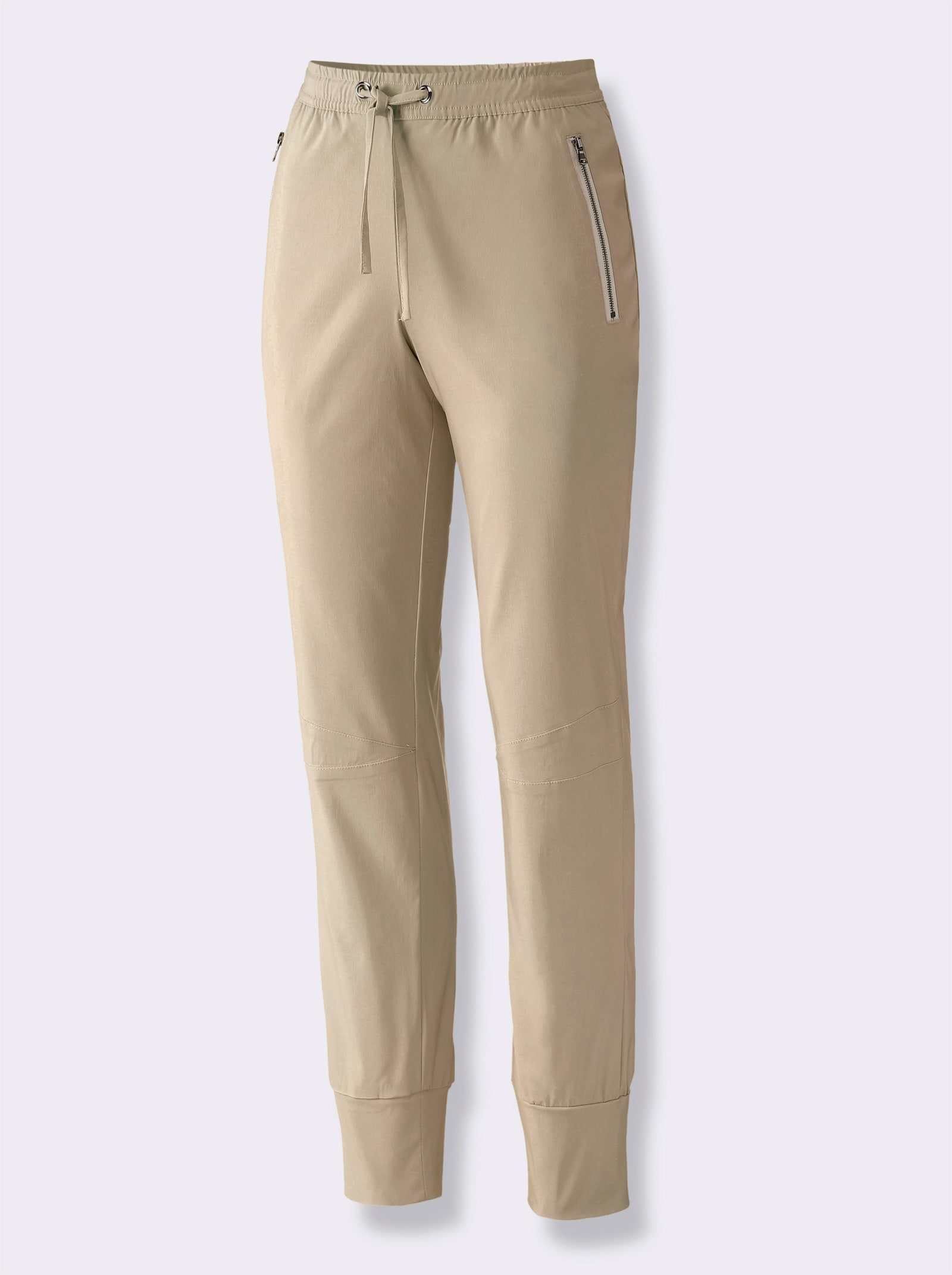 Jogg Pants mit Passformsattel hinten - sand
