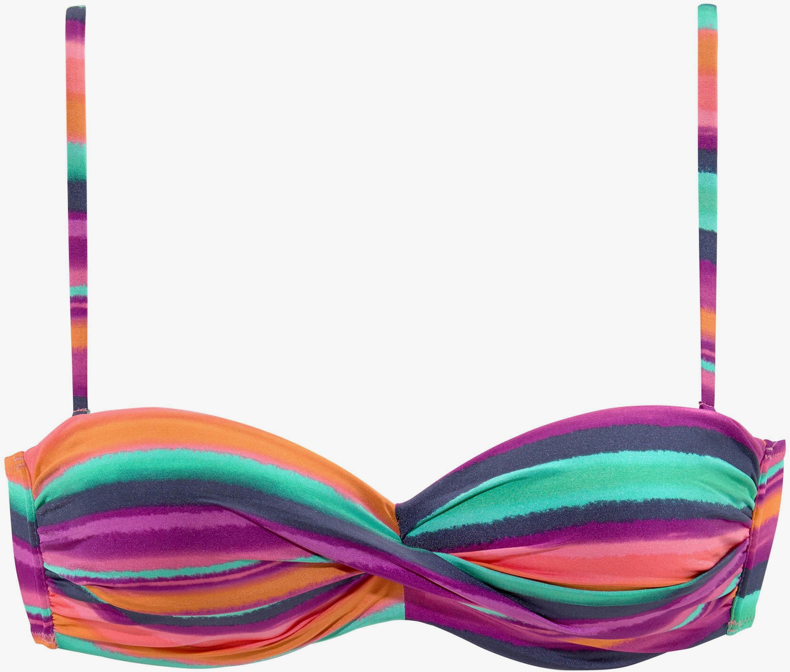 LASCANA Bandeau-Bikini-Top - bunt-gestreift