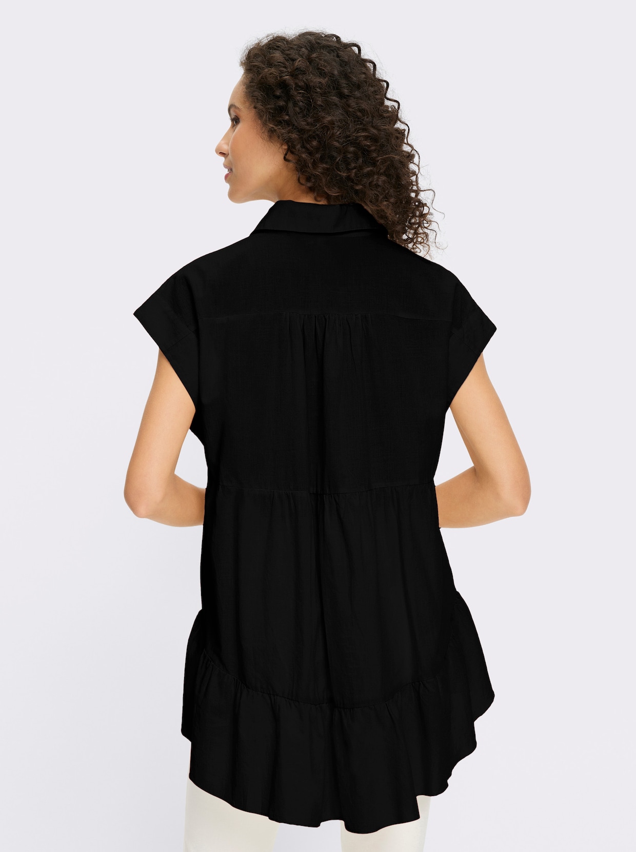 heine Baumwollbluse - schwarz
