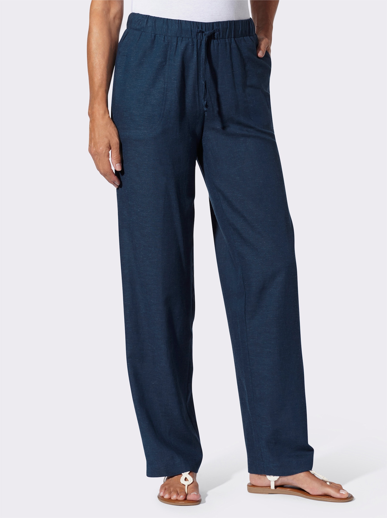 Schlupfhose mit Bindeband - dunkelblau