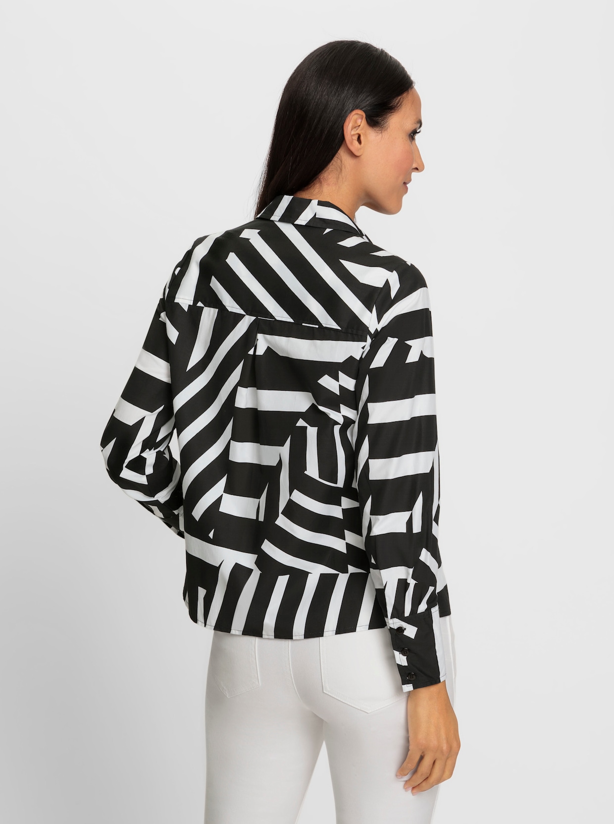 heine Blouse met print - zwart/ecru geprint