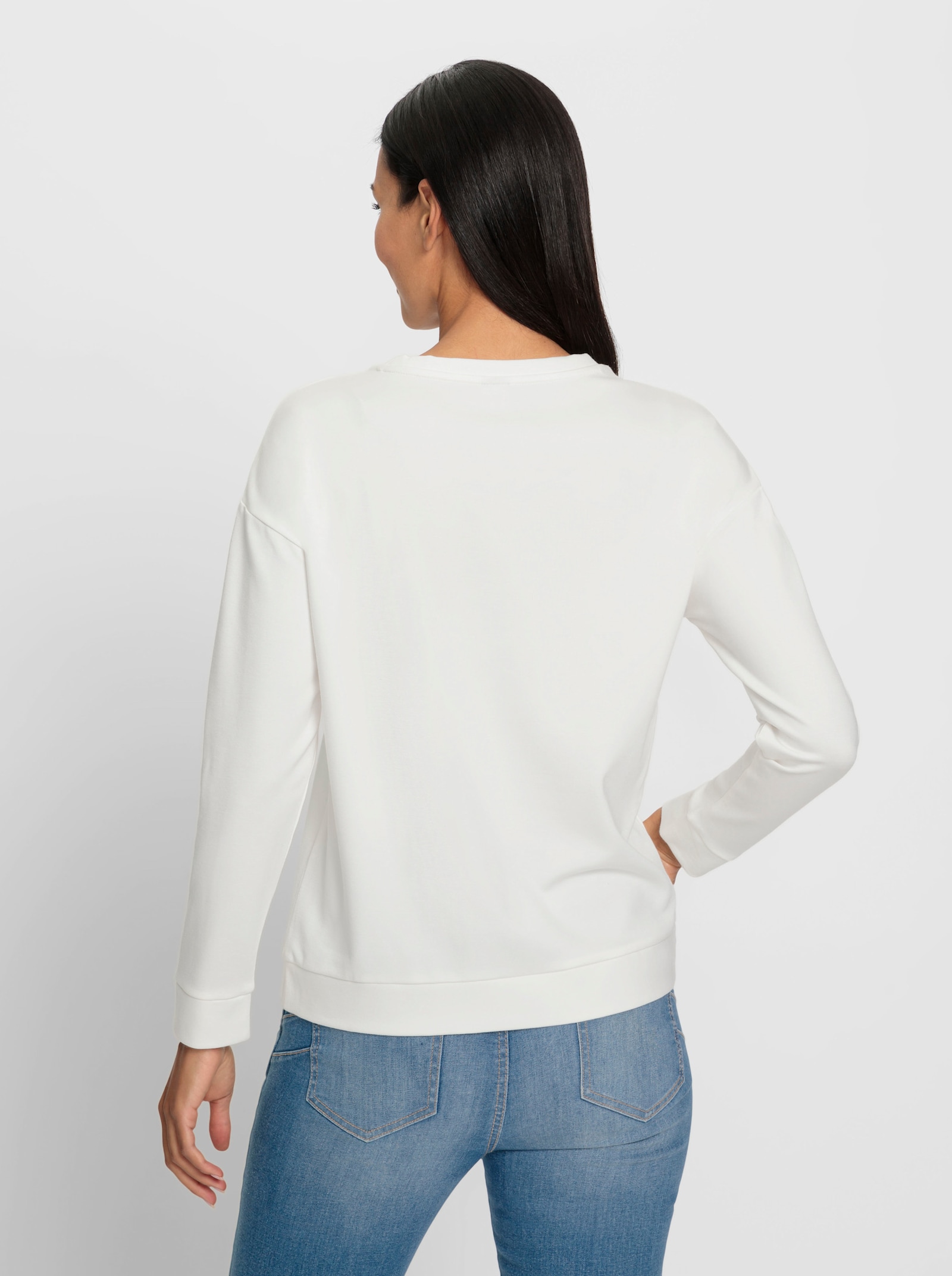 heine Sweatshirt met oversized schouders - ecru