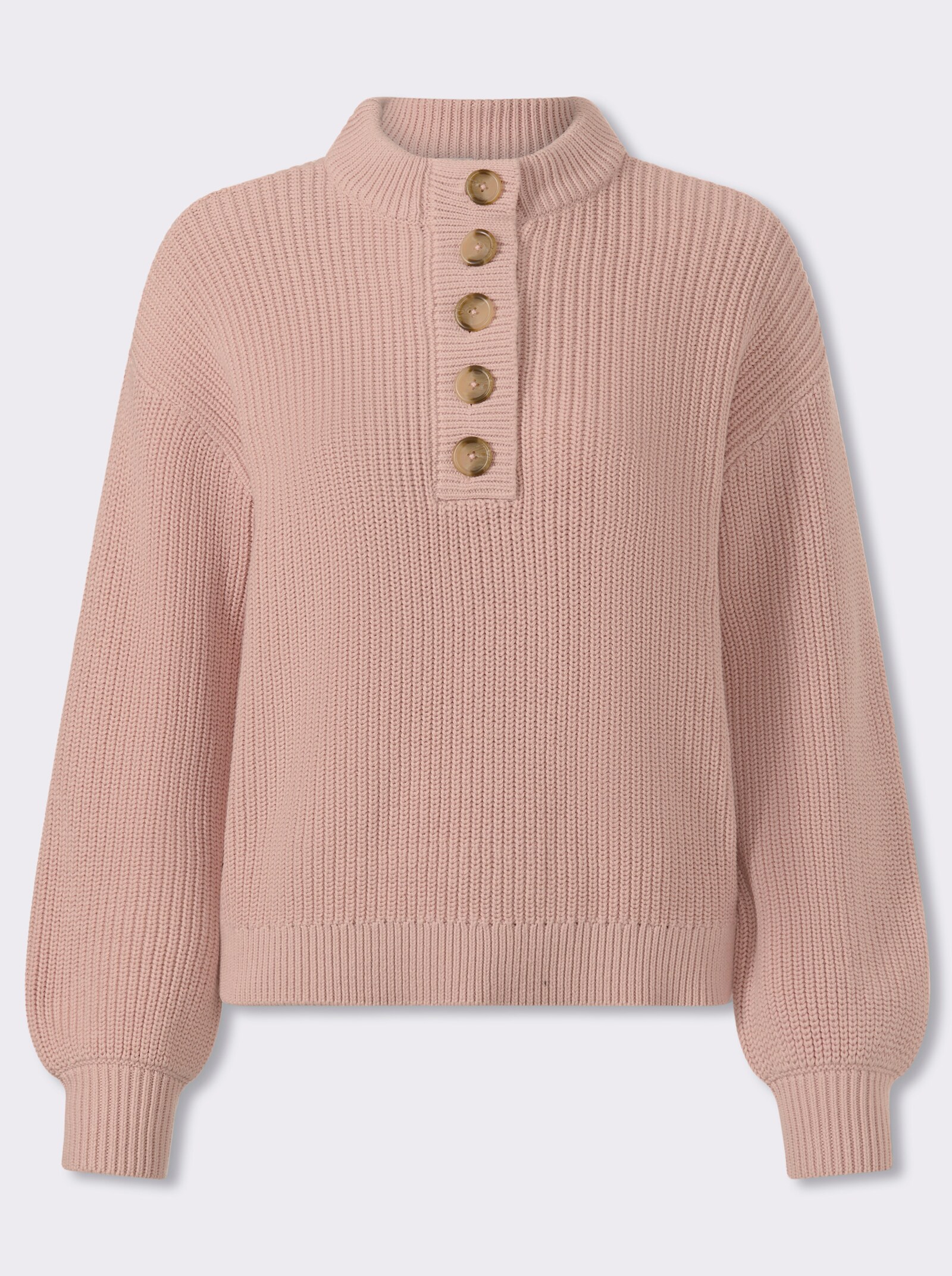 heine Pullover im Rippenstrick - puder