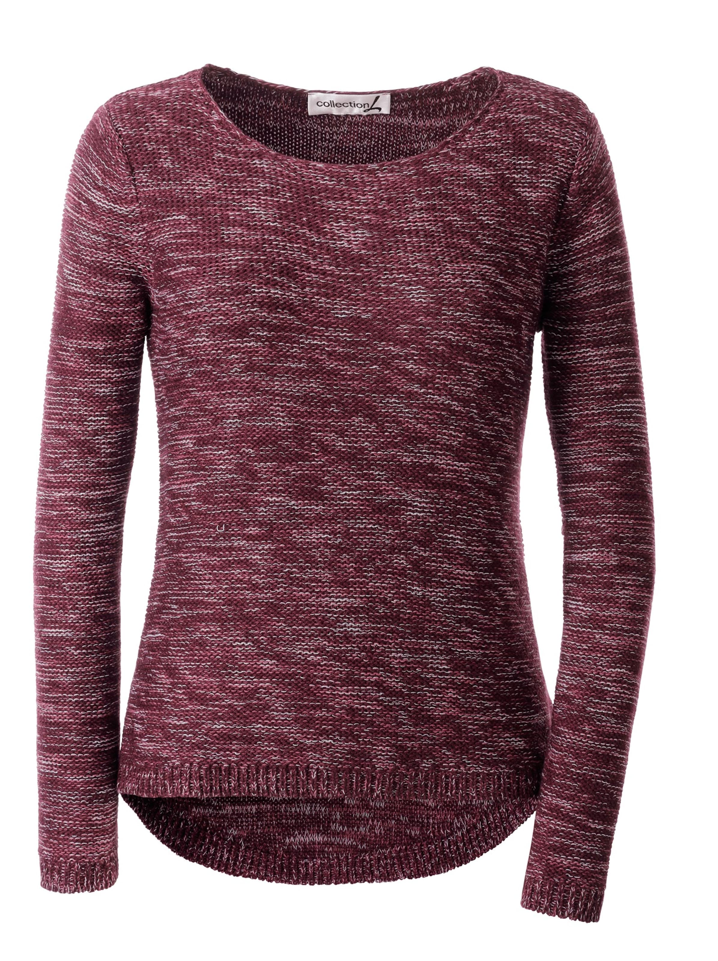 Collection L Pullover - bordeaux-meliert