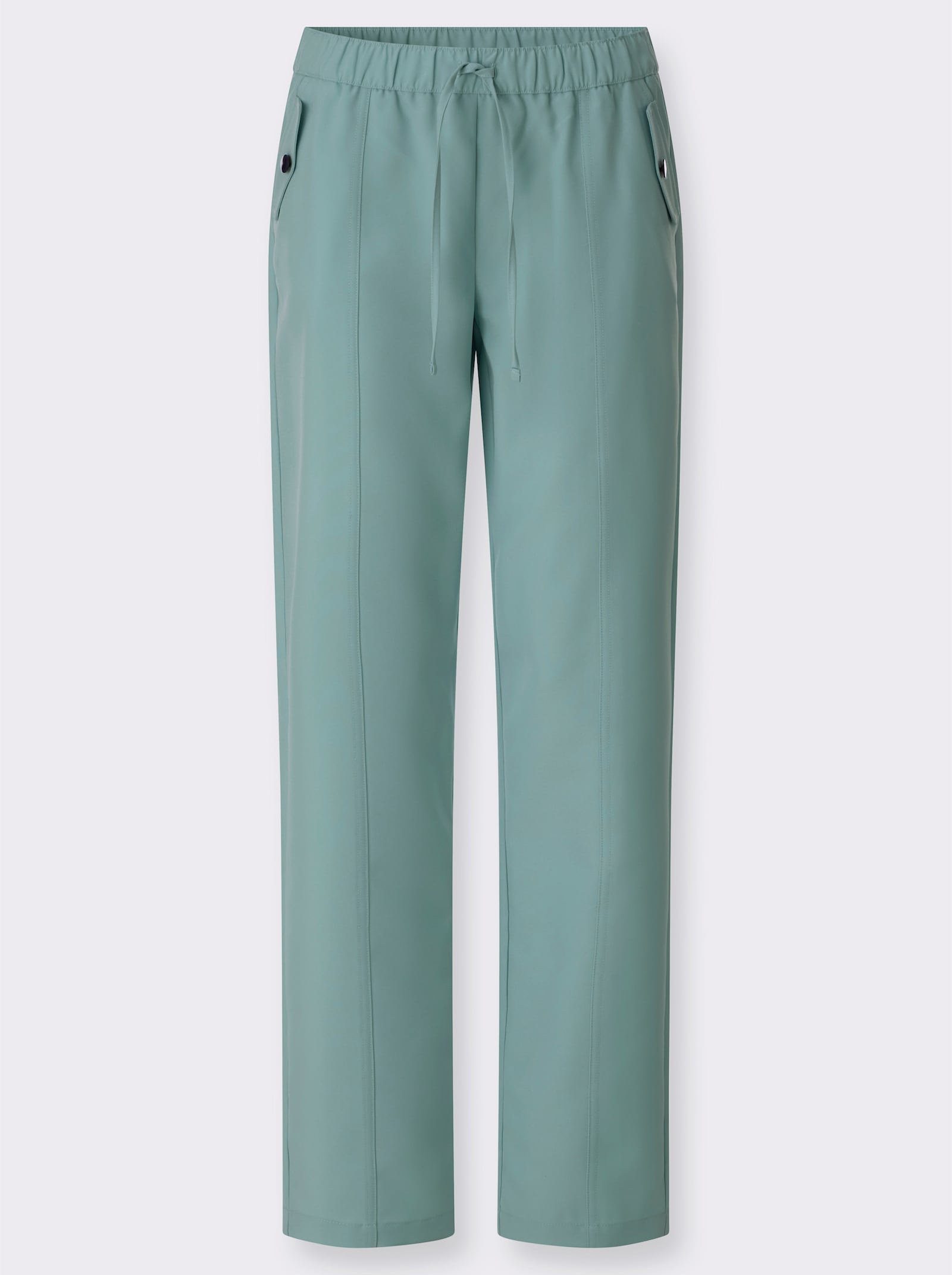 Schlupfhose mit Zierpatten an den Taschen - jade