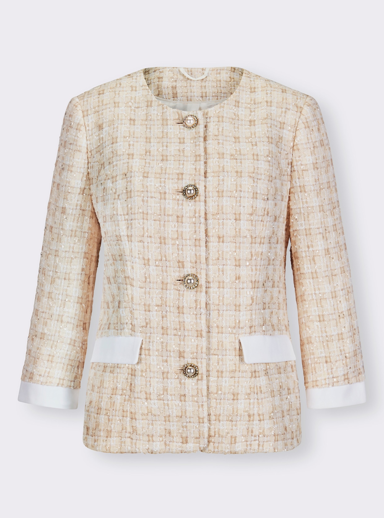 heine Blazer bouclé - écru-ambre chiné