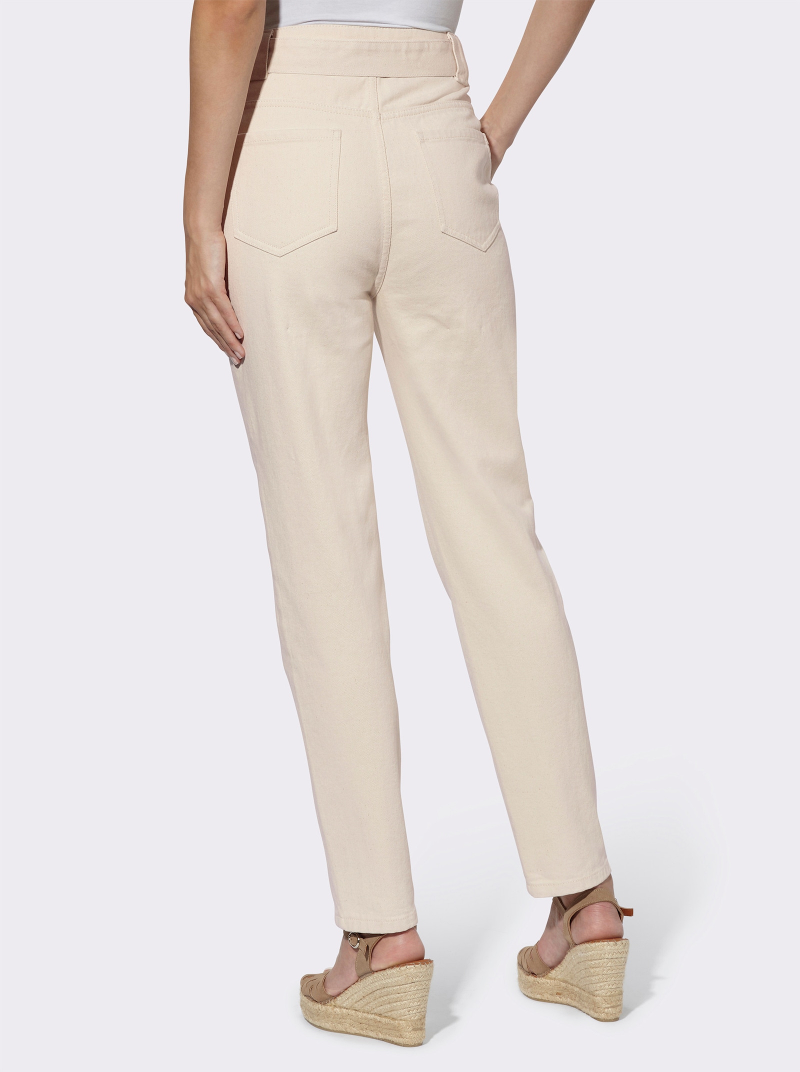 heine Jean taille haute - couleur ivoire