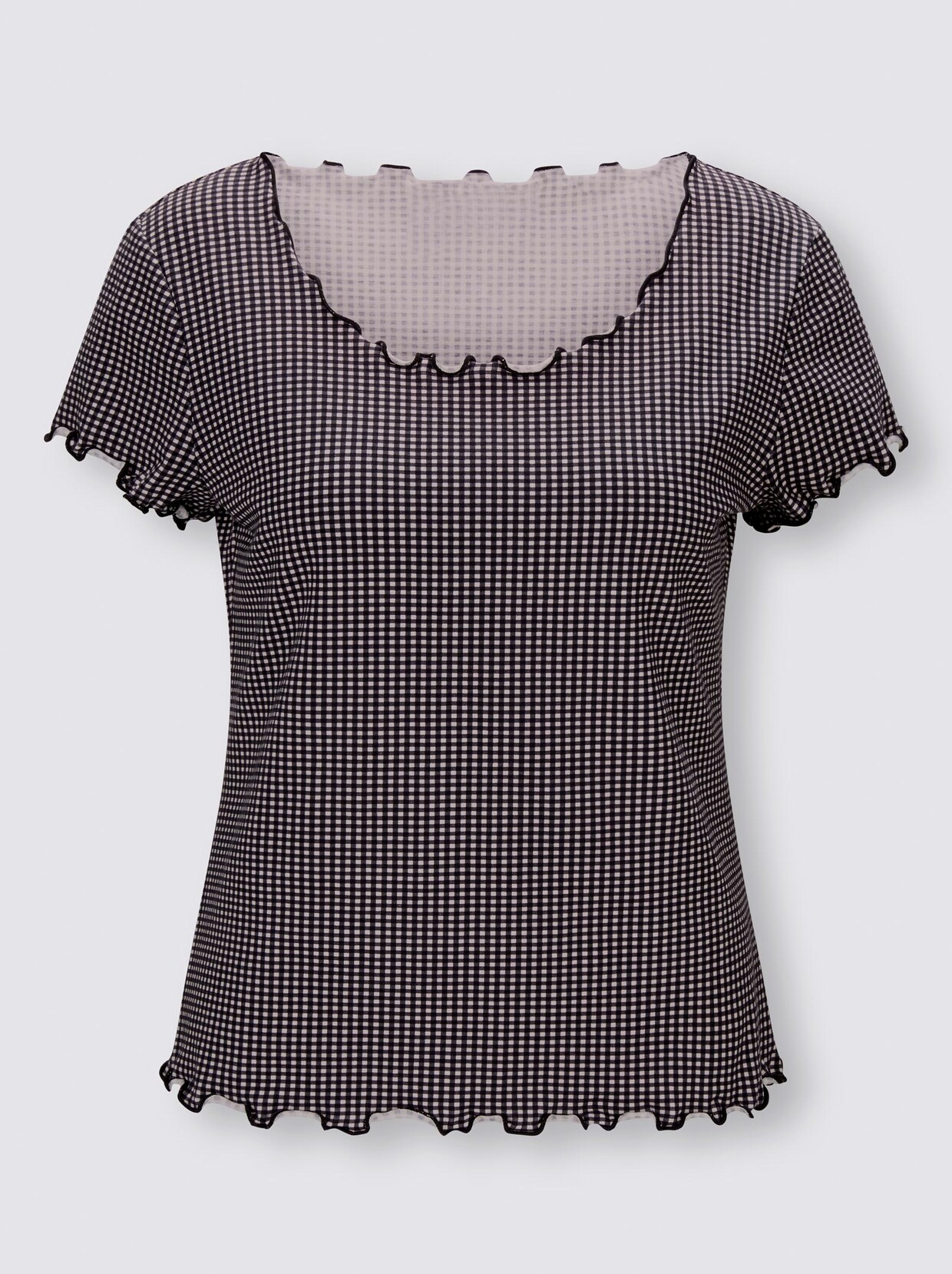 Linea Tesini Druck-Shirt - schwarz-weiß-bedruckt