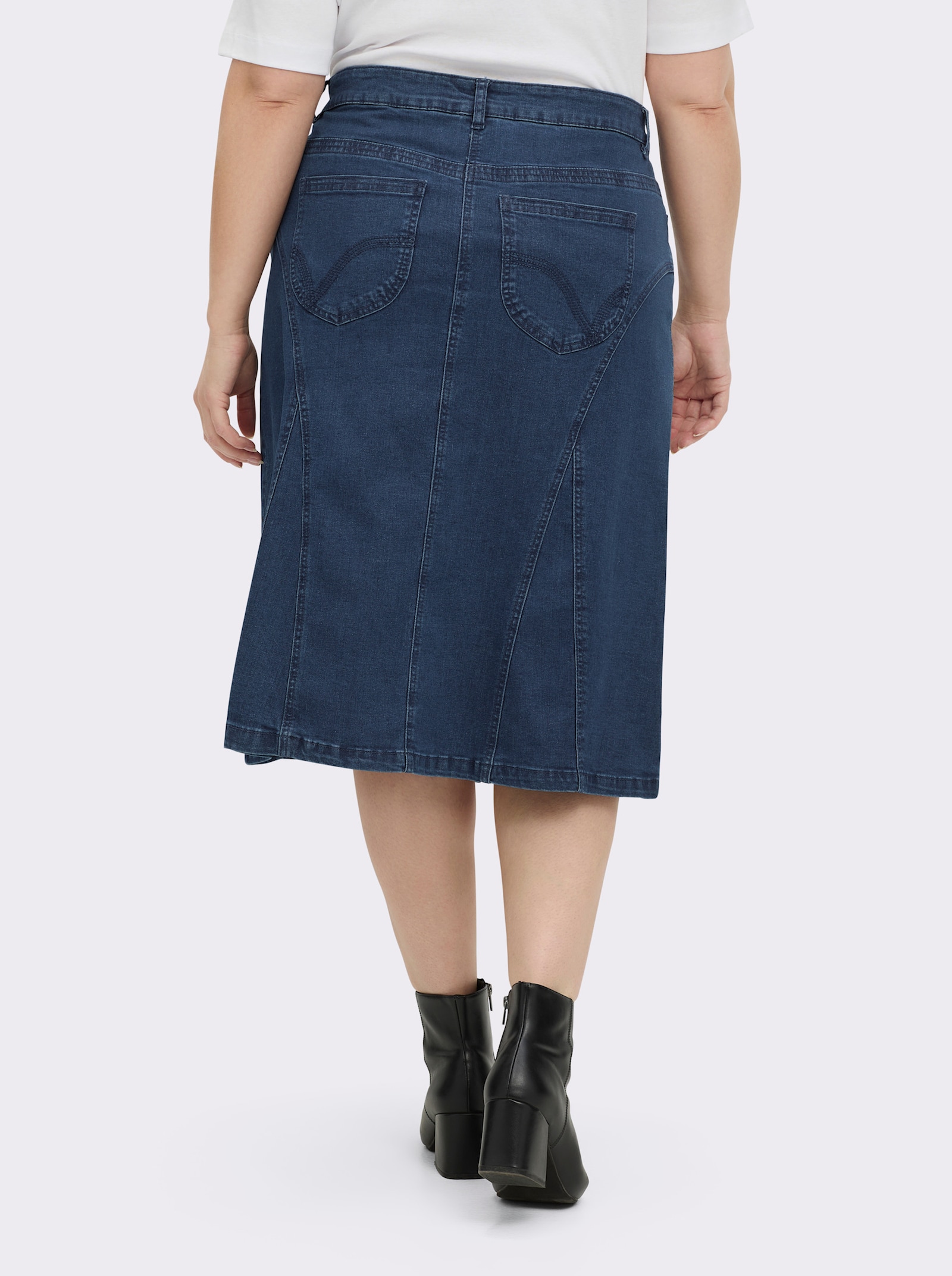 Jeansrock in Stretch-Qualität - blue-stone-washed