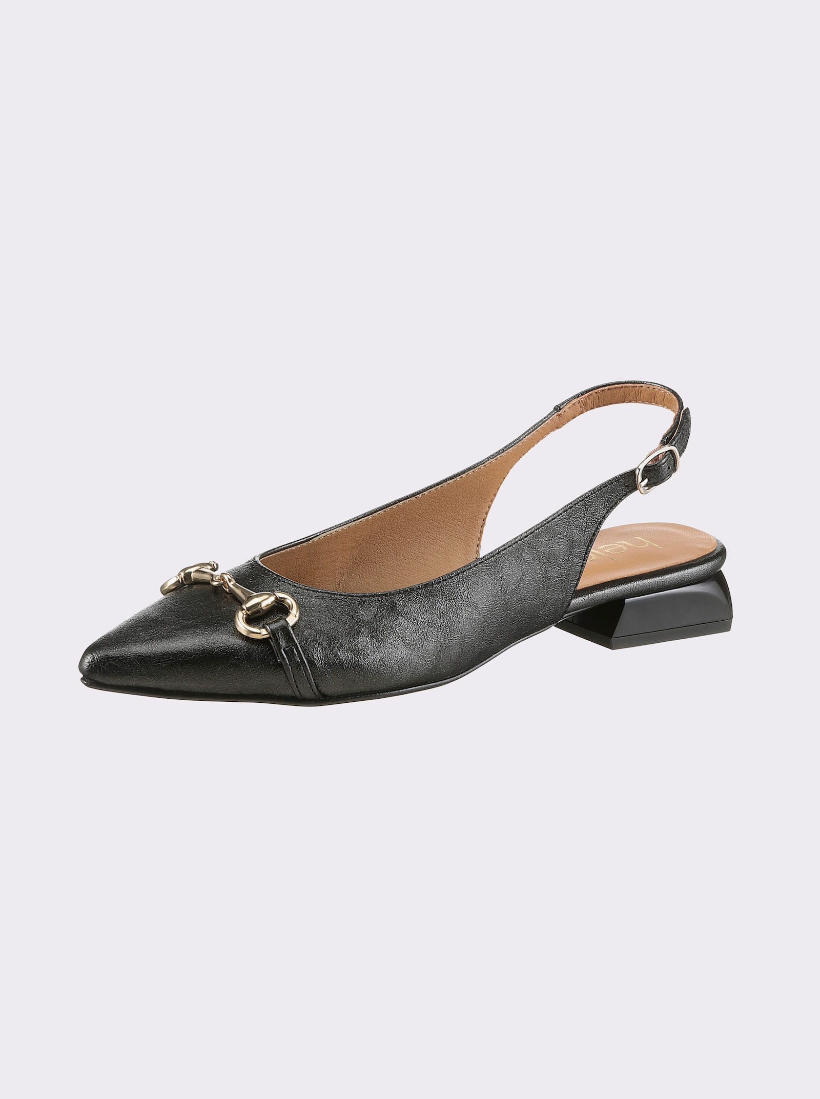 heine Slingballerina - schwarz-metallic