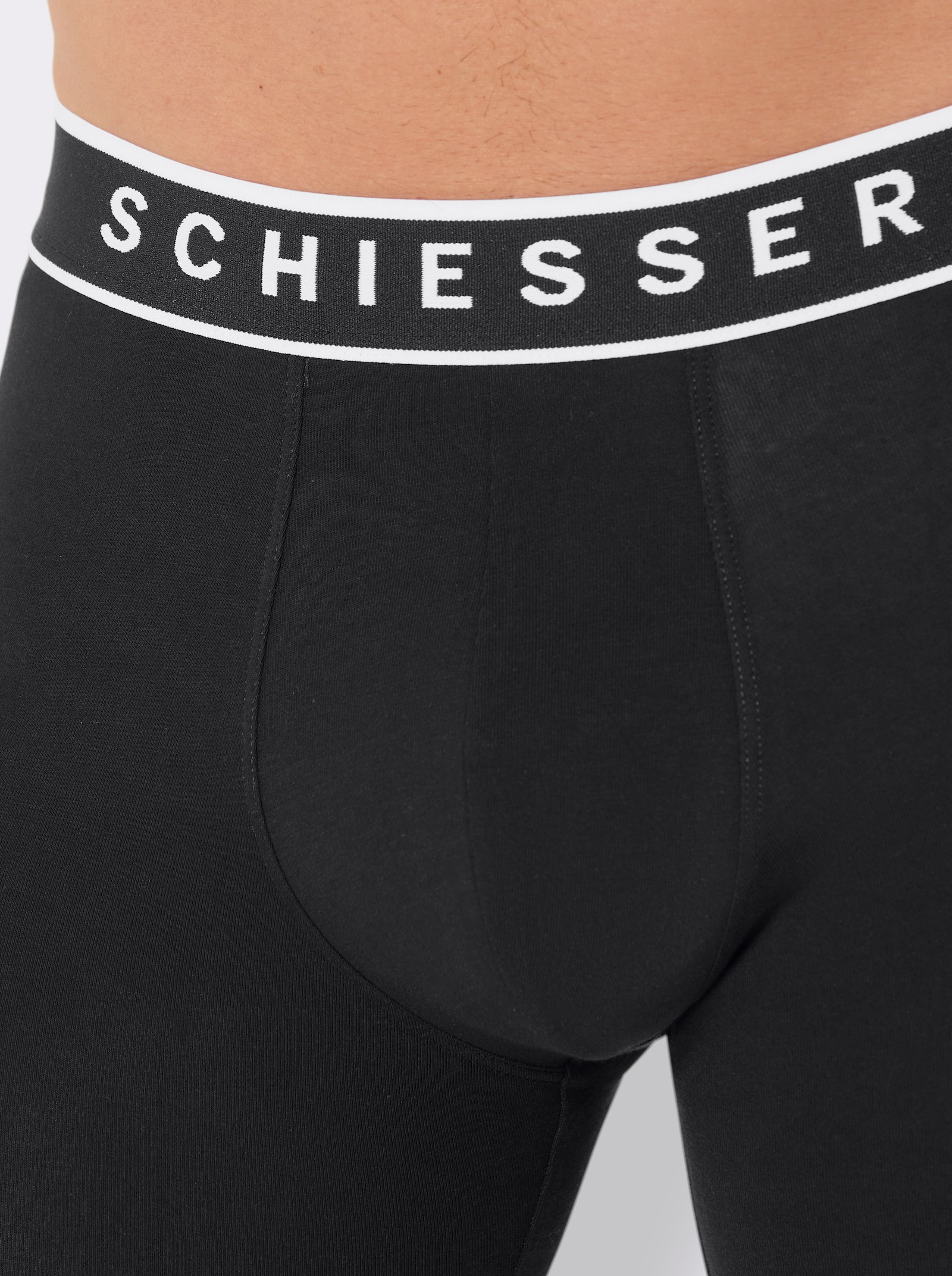 Schiesser Longpanty aus Single-Jersey - schwarz