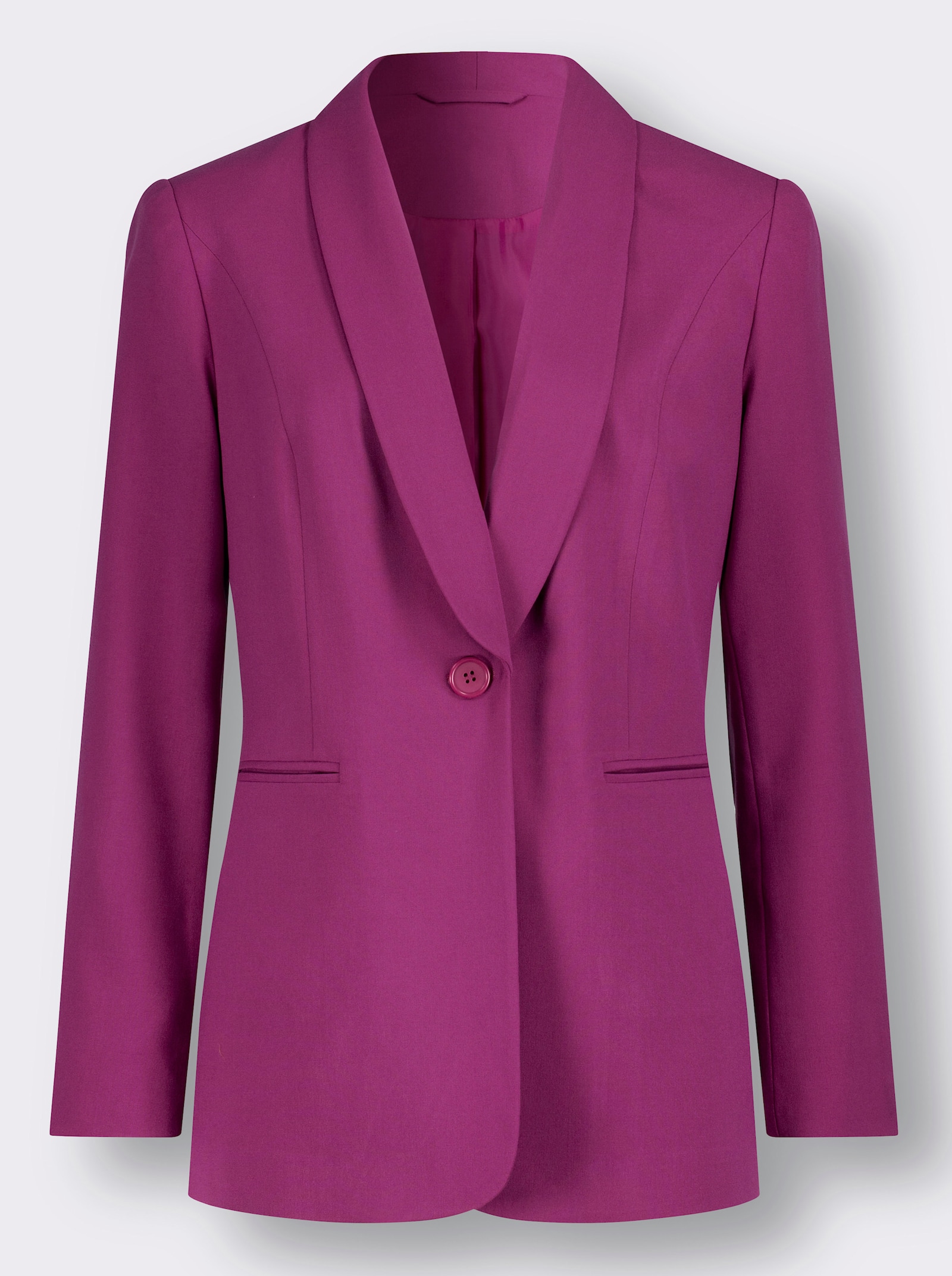 Blazer in langer Form - magenta