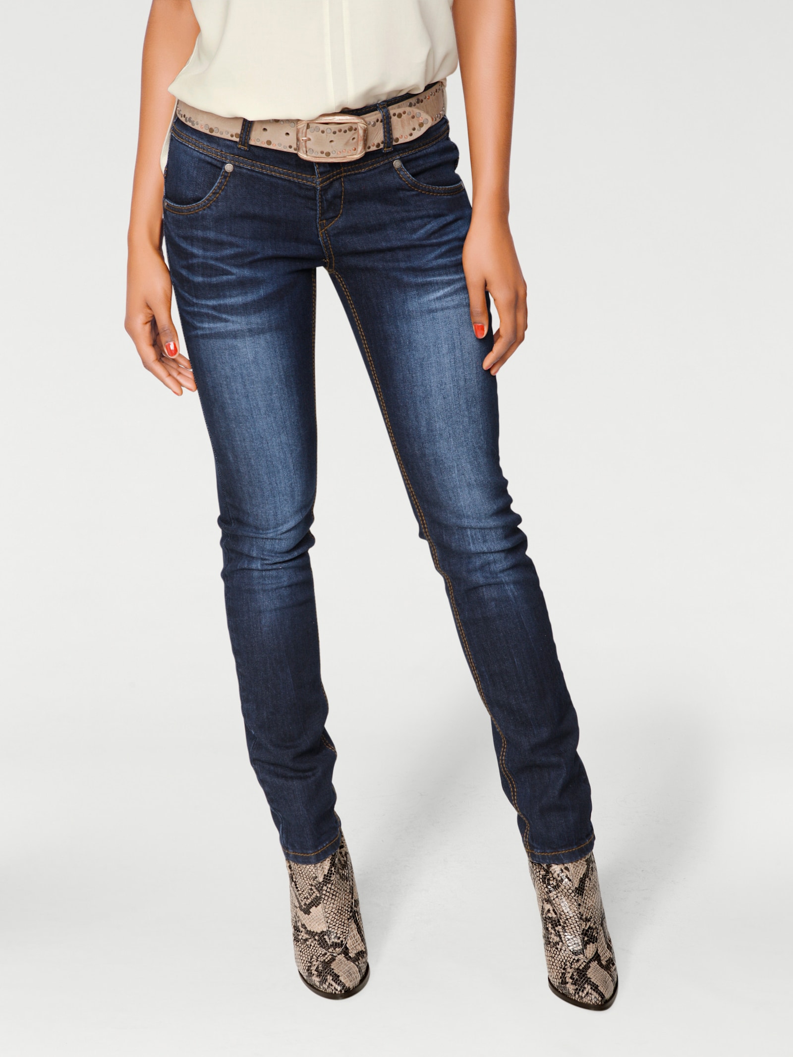 heine Skinny jeans met verlaagde taille - blue denim