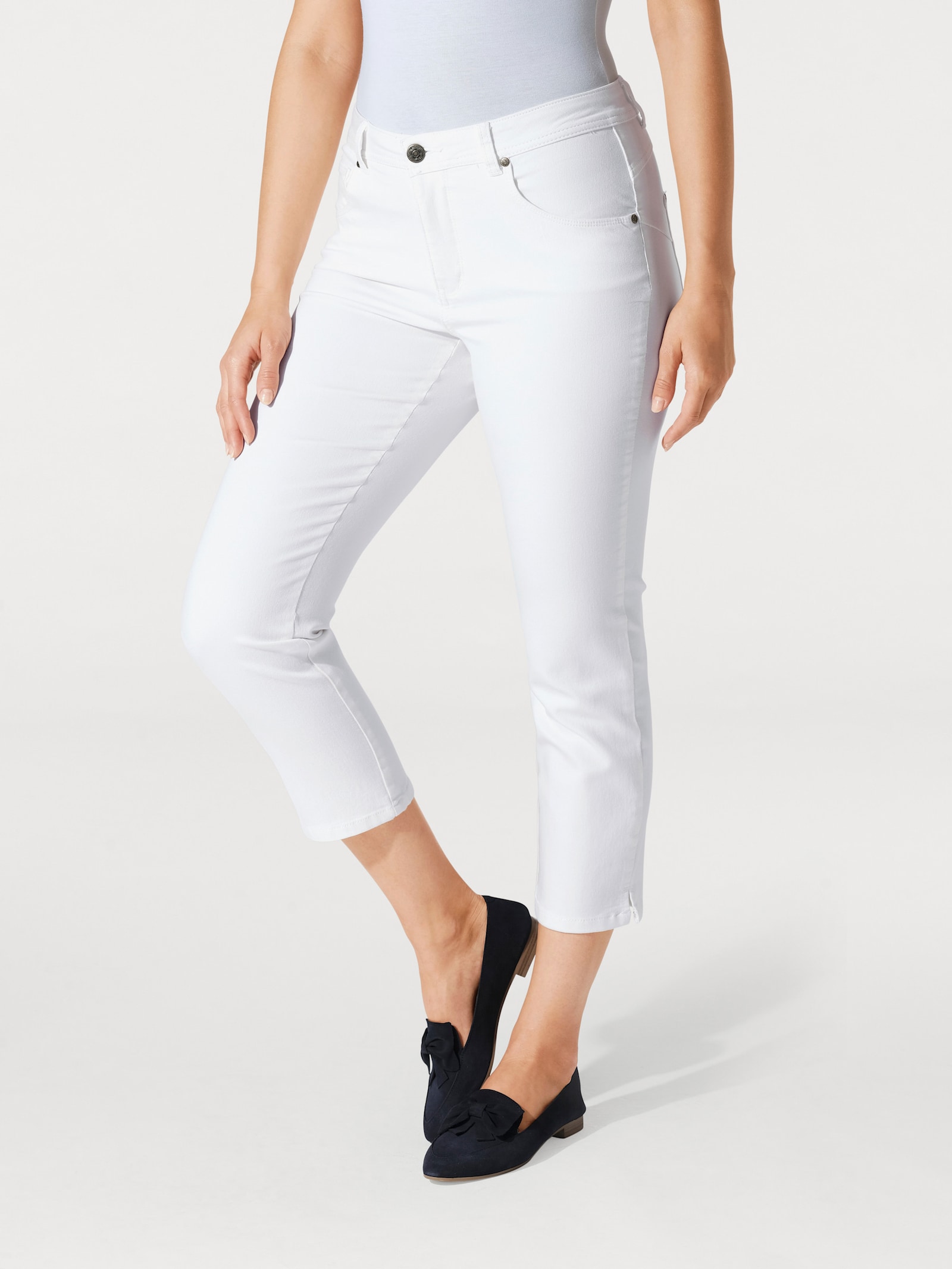 heine 7/8-Jeans mit Power-Mesh - weiß