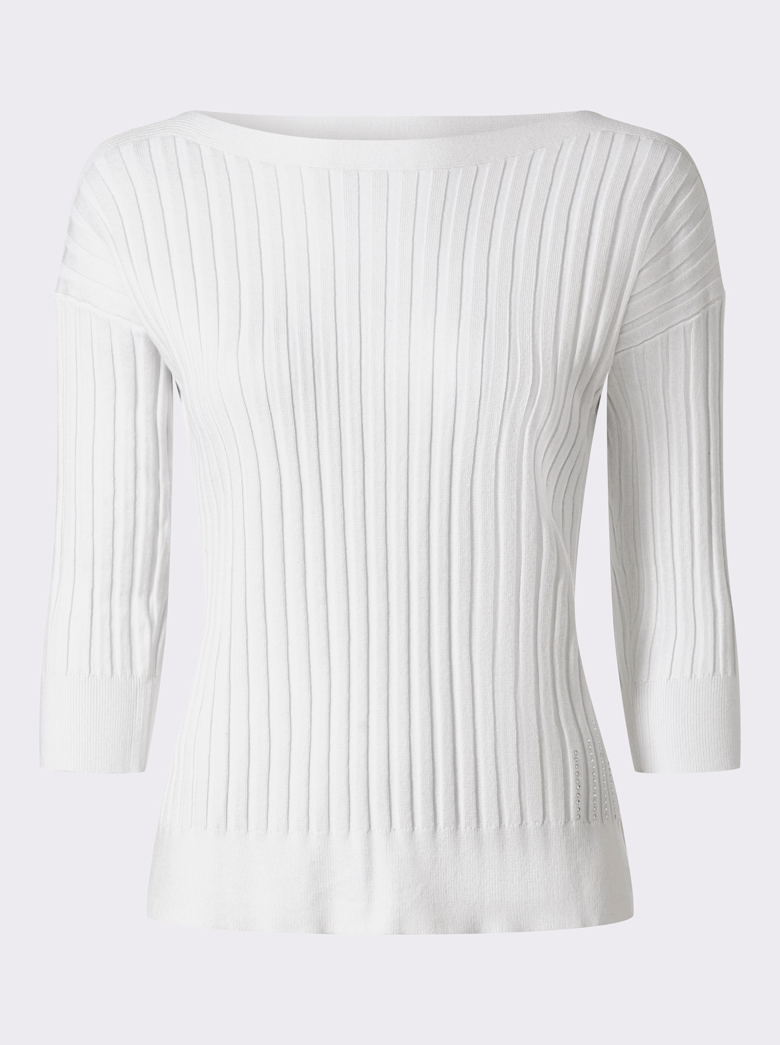 heine Pull en tricot fin avec encolure en U - écru