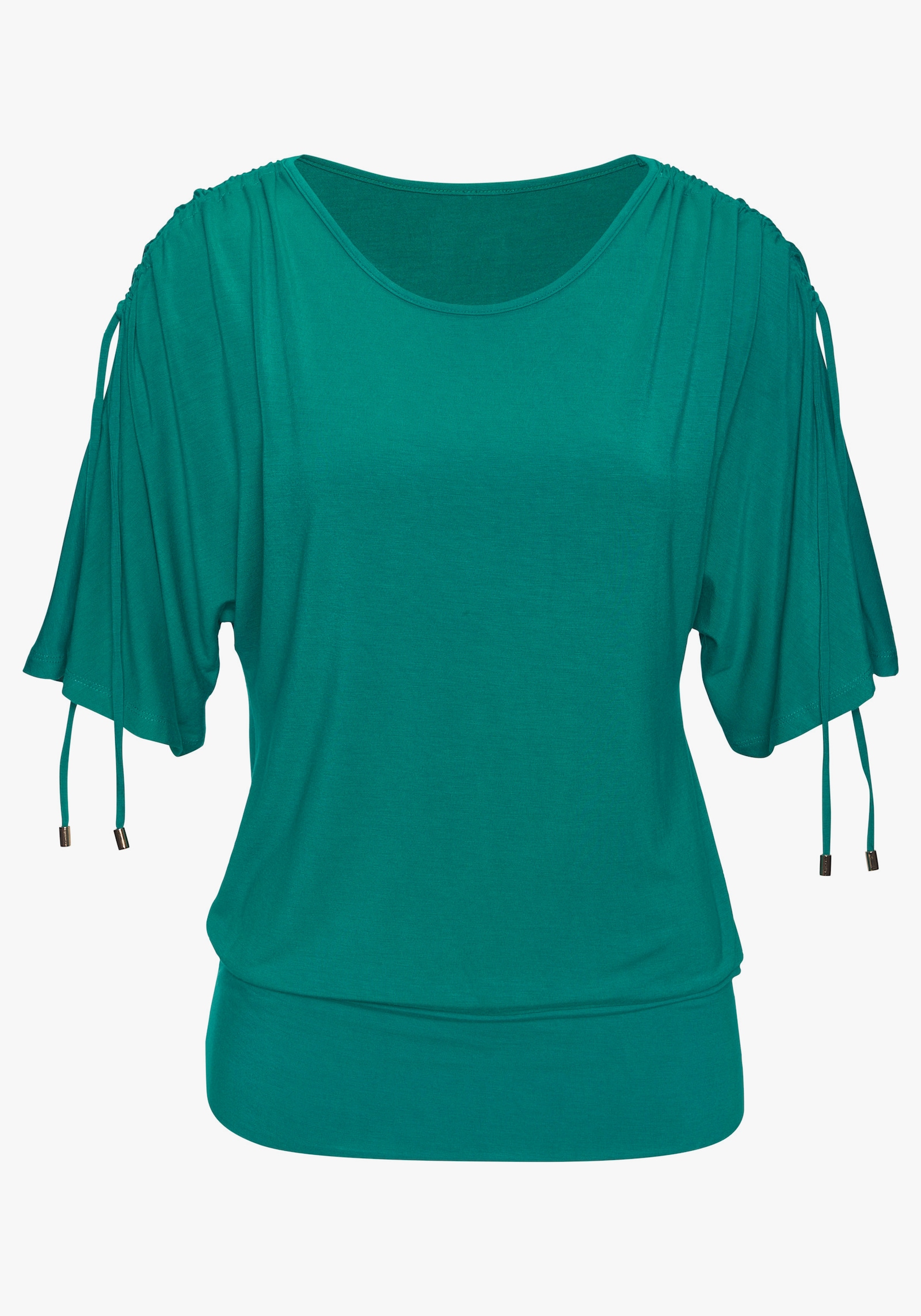 LASCANA T-shirt à encolure ronde - émeraude