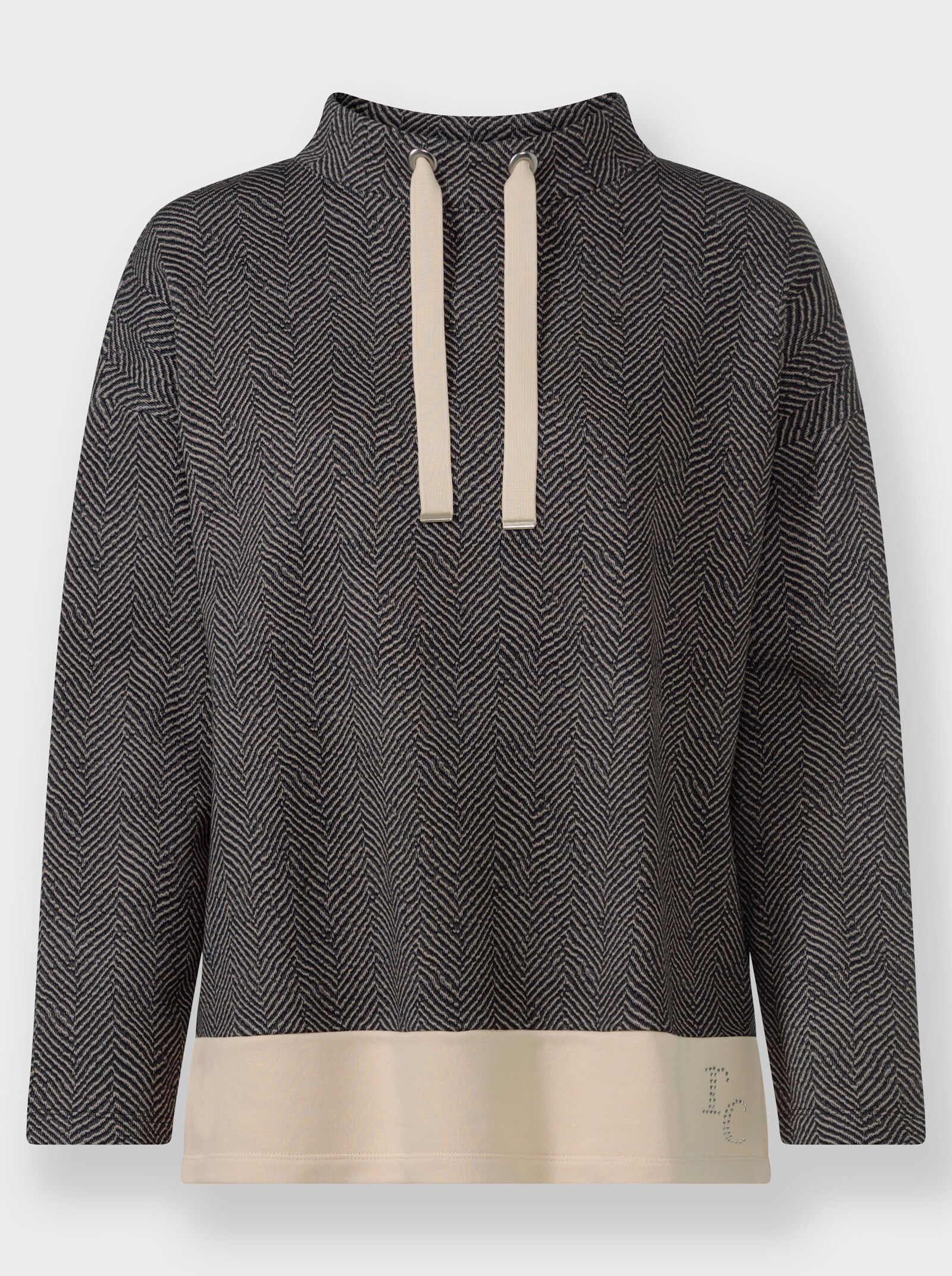 heine Sweatshirt avec motif chevron sergé - sable-grège sergé chevron