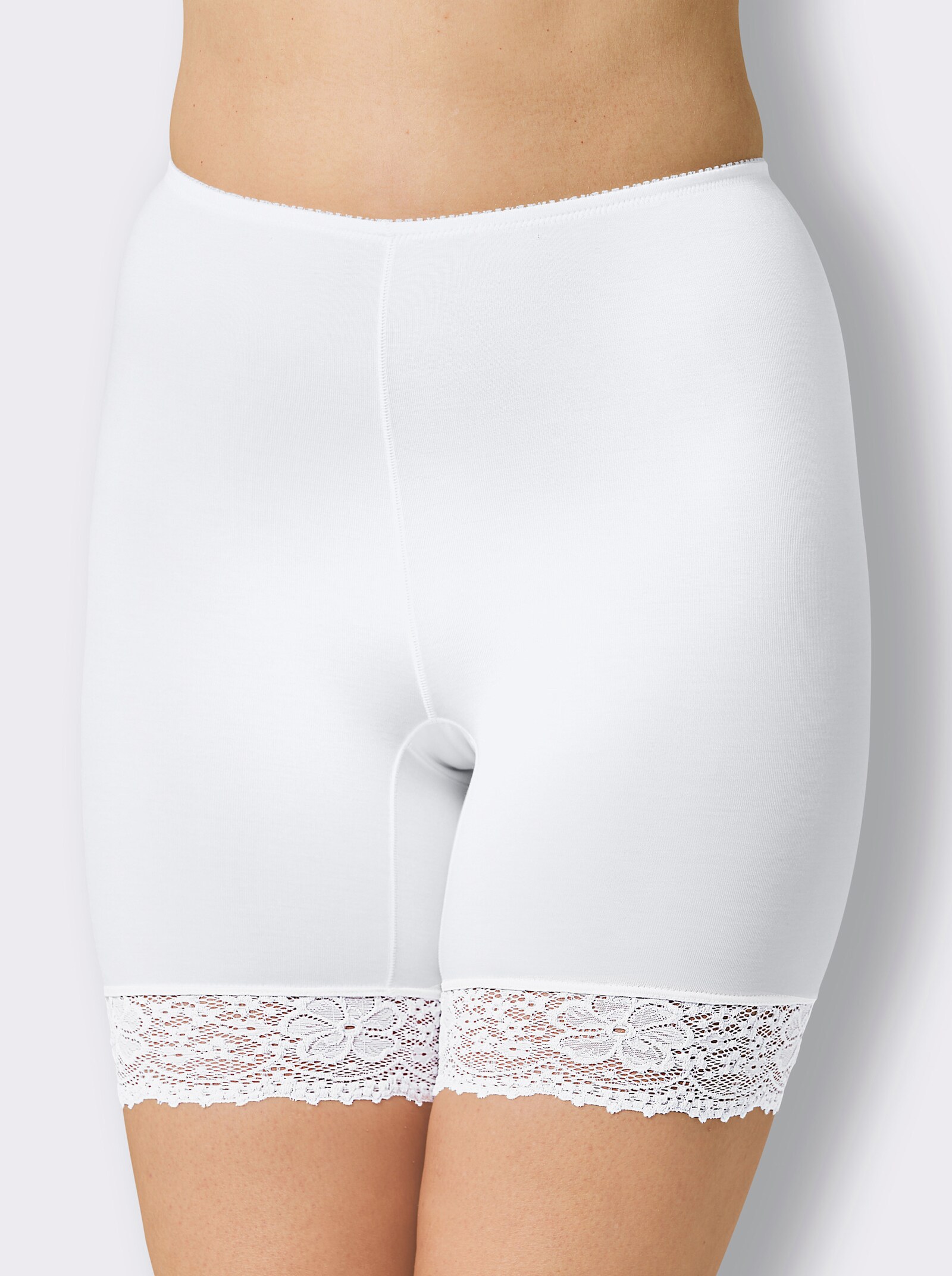 Nina von C. Langbeinschlüpfer mit Spitze - weiß