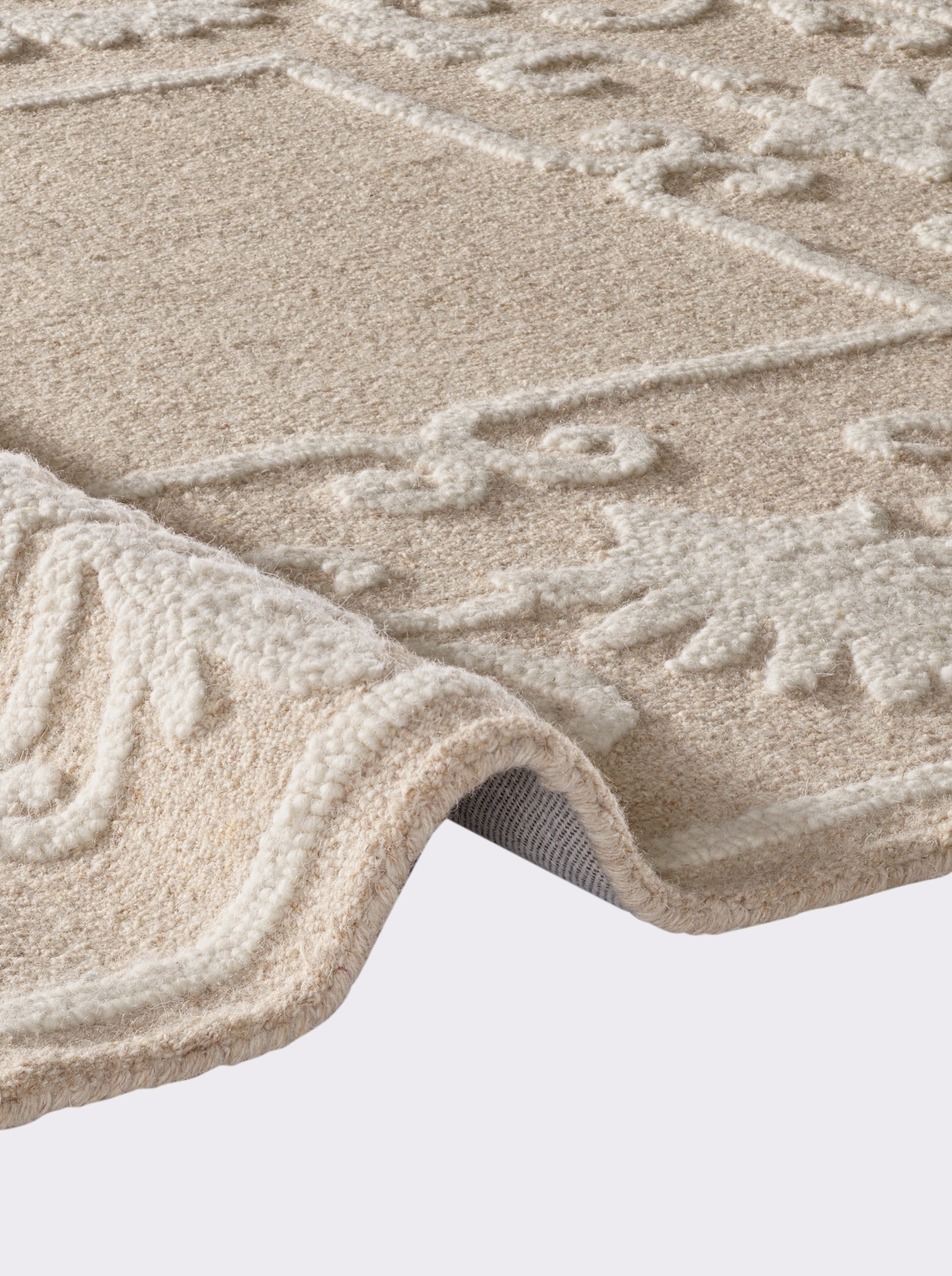 heine home Teppich - beige-ecru-meliert