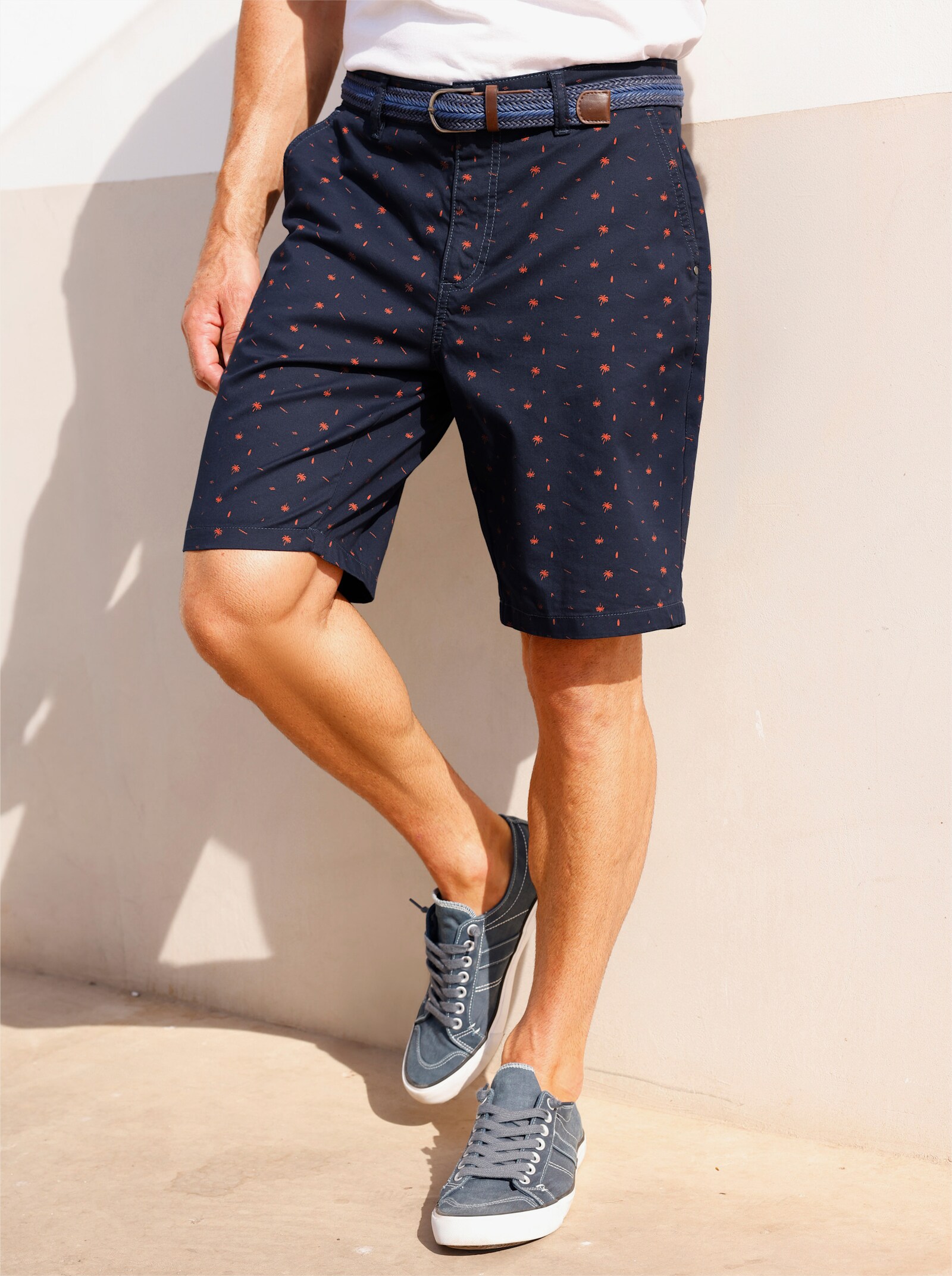 Marco Donati Bermudas mit maritimem Allover-Muster - marine-bedruckt