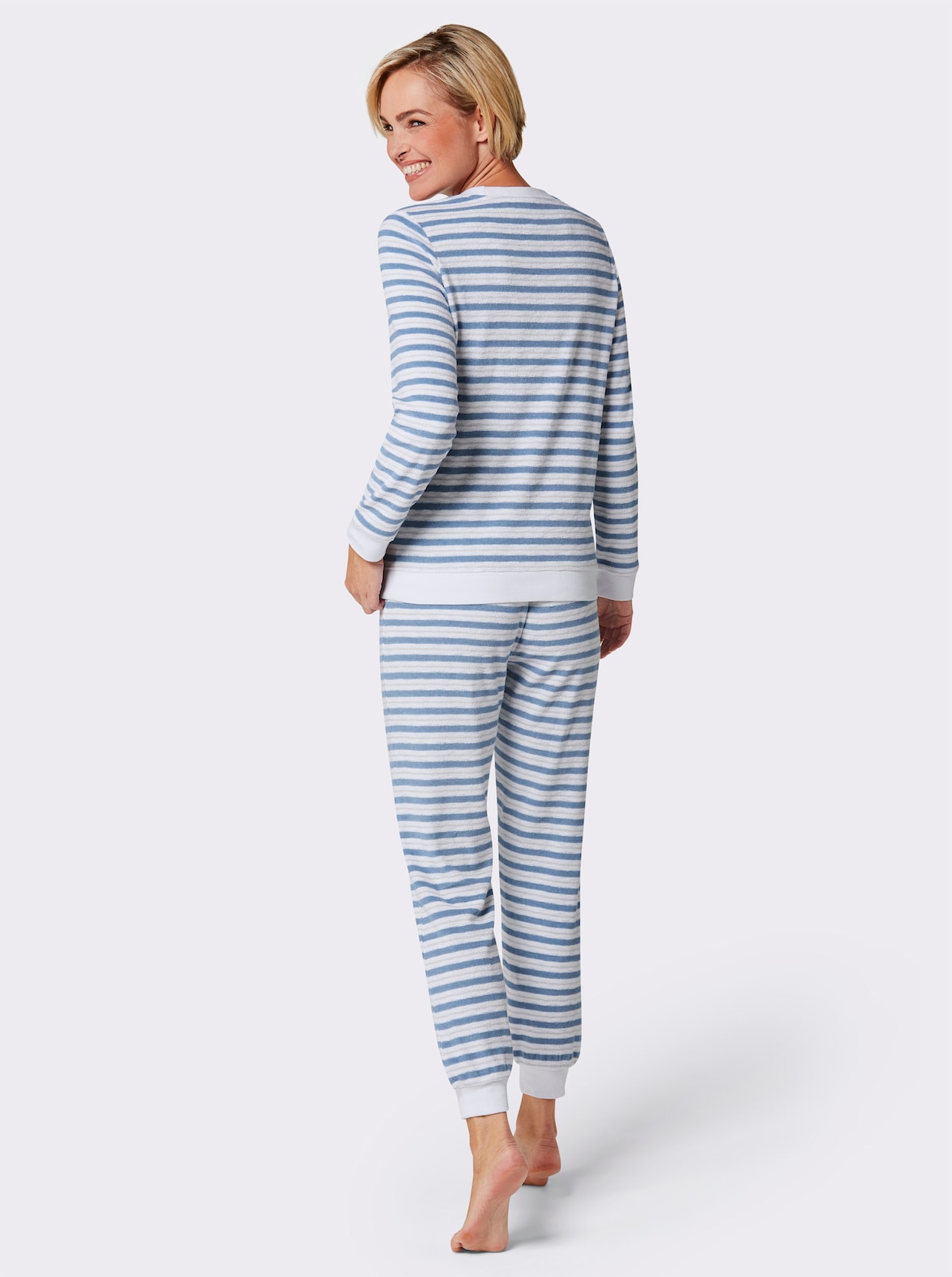 wäschepur Pyjama - ecru/ijsblauw
