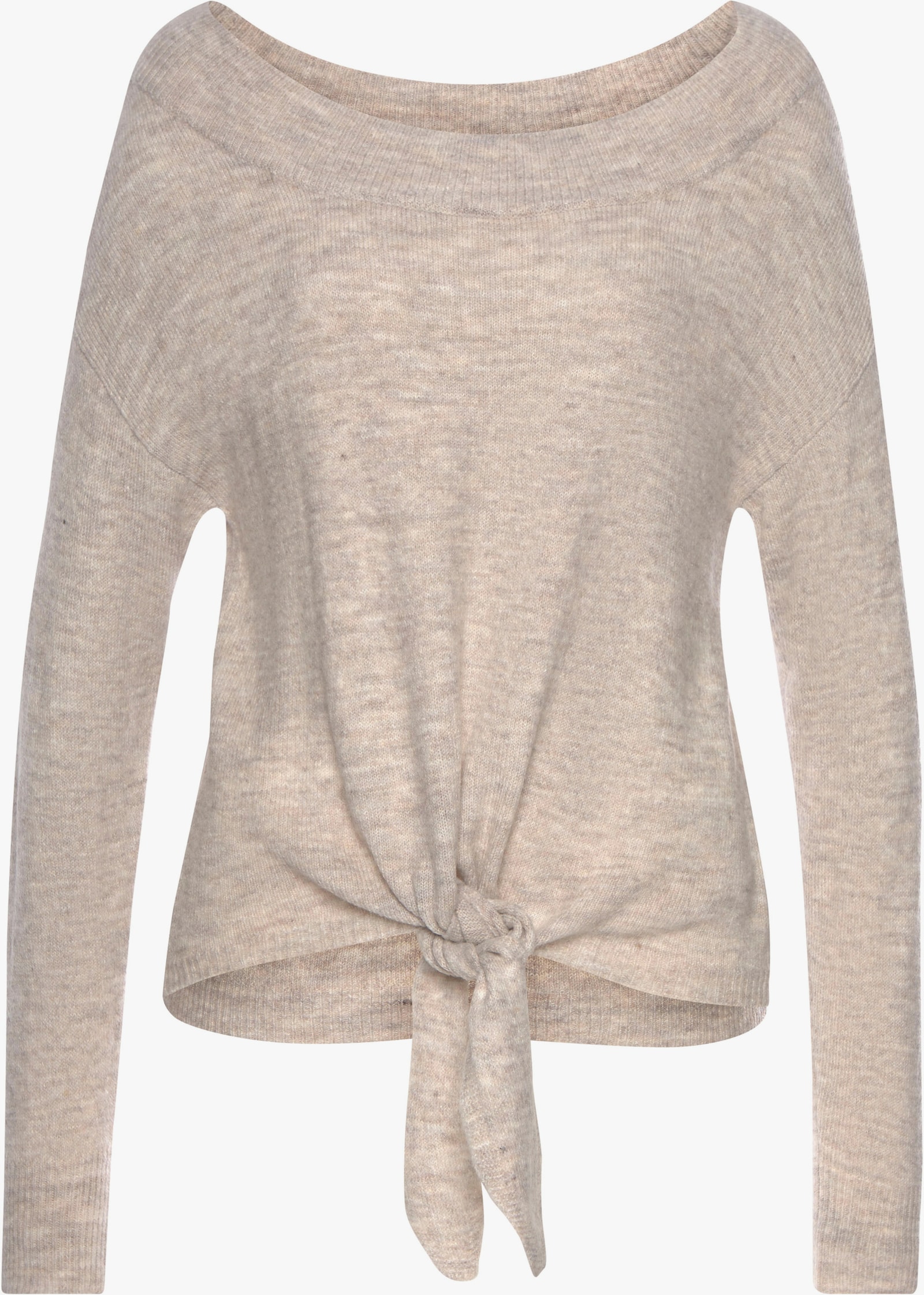 LASCANA Gebreide pullover - beige gemêleerd