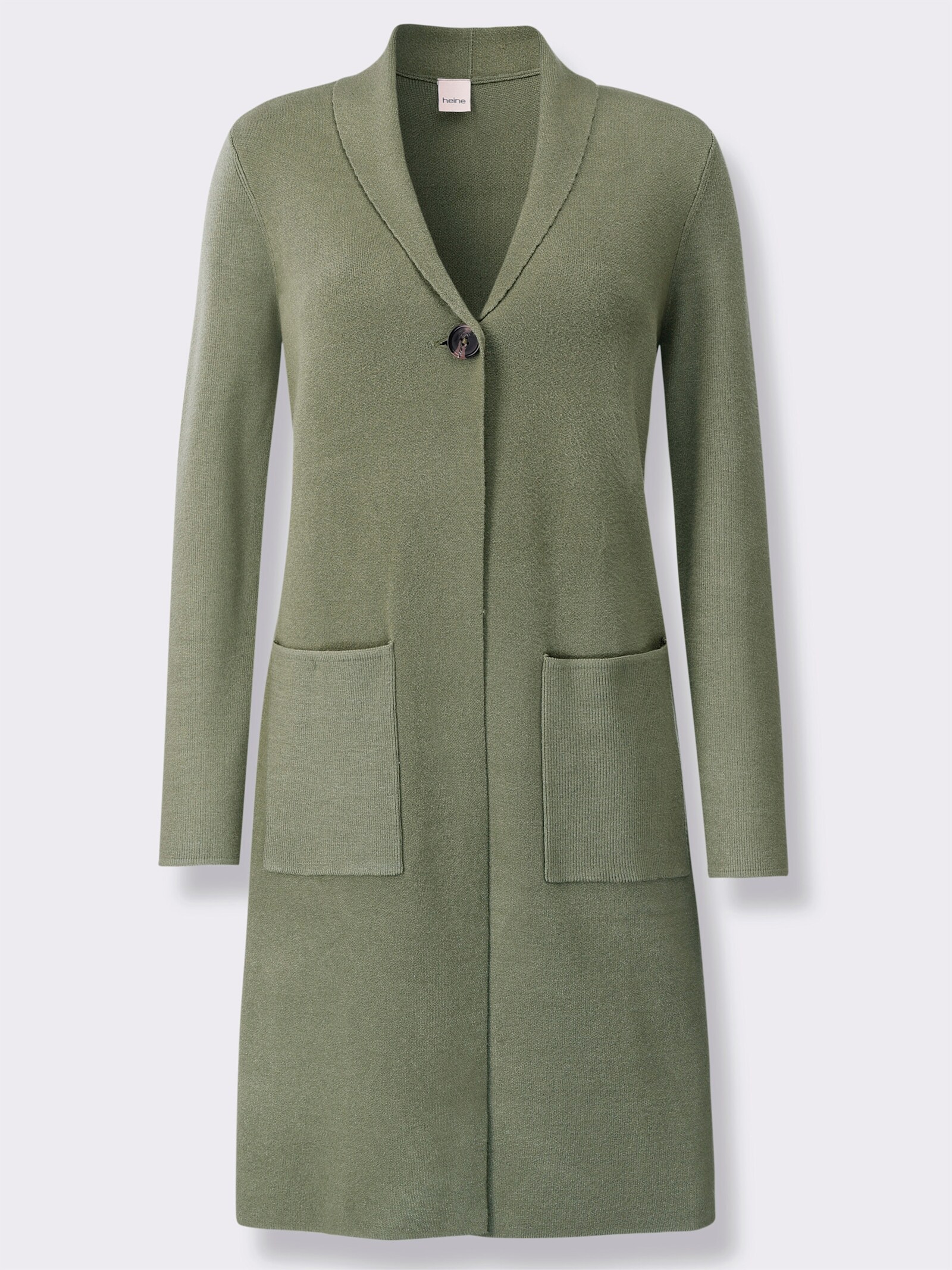 heine Strickjacke im Jacquard-Strick - khaki
