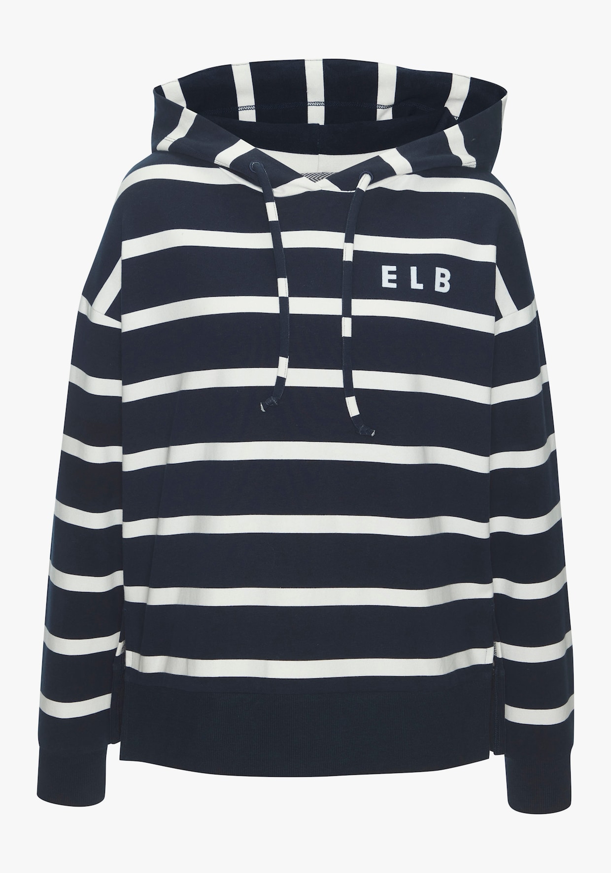 Elbsand Kapuzensweatshirt - marine-weiß