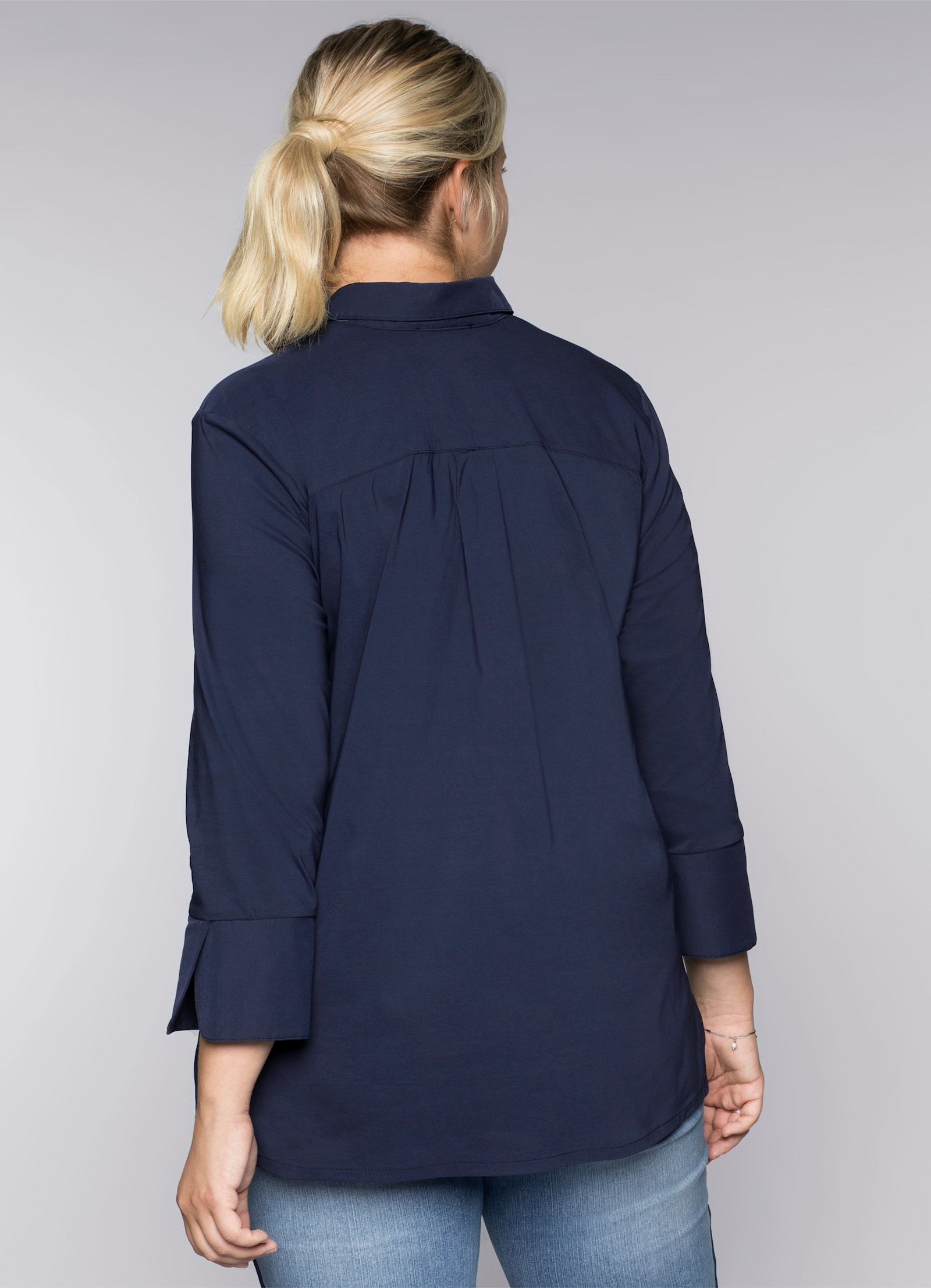 sheego Tunika in leichter A-Linie - marine