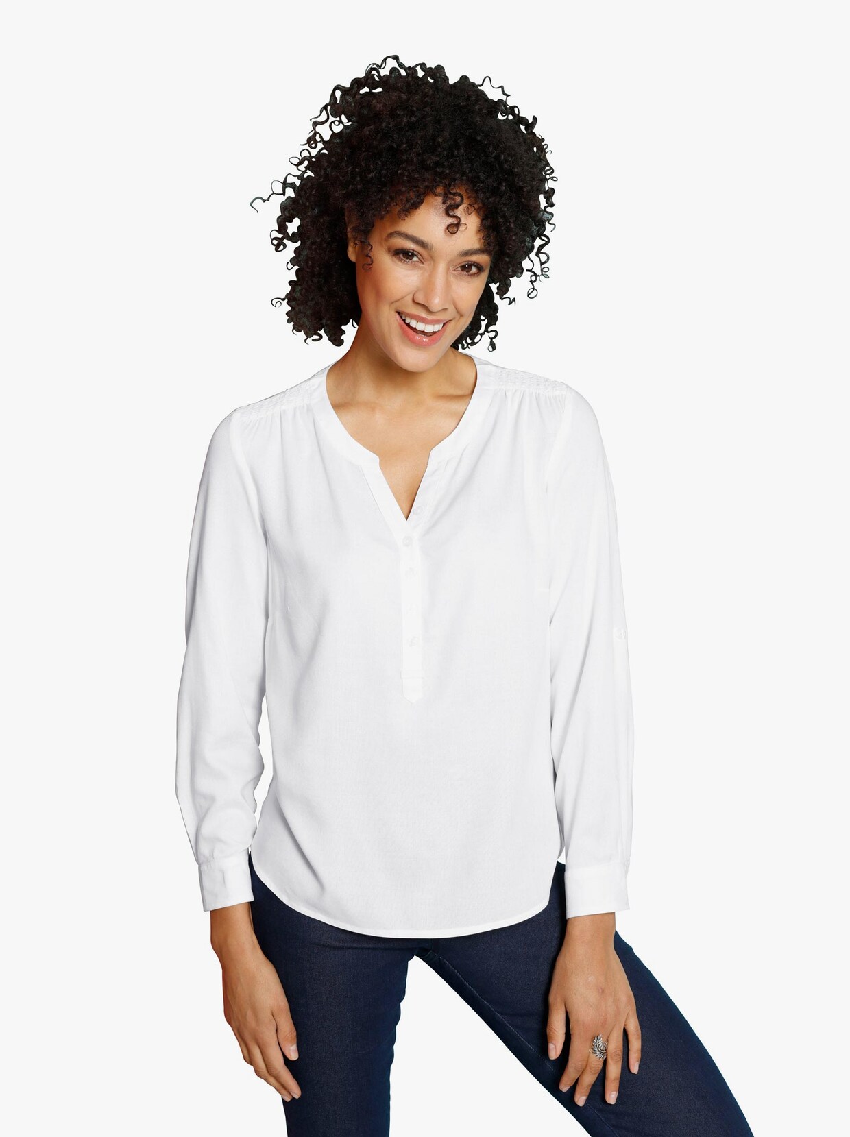 Jerseyblouse - ecru