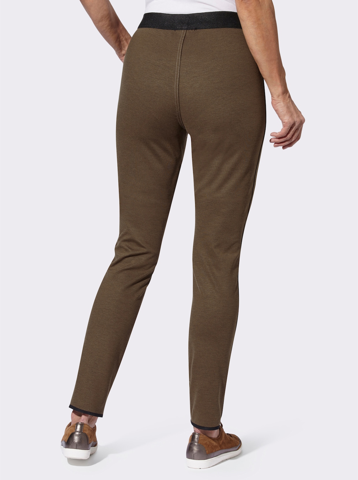 Stehmann Comfort line Omkeerbare broek - bruin/beige geprint