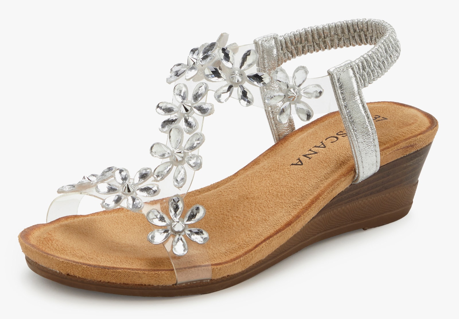 LASCANA Sandalette - silberfarben