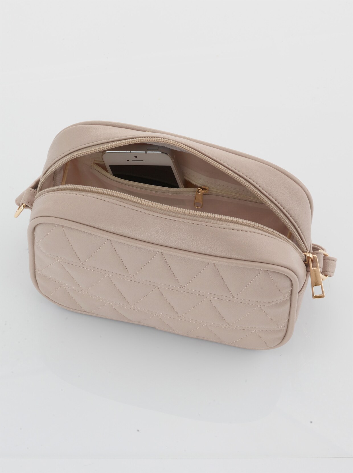 Handtas met sjaal - beige