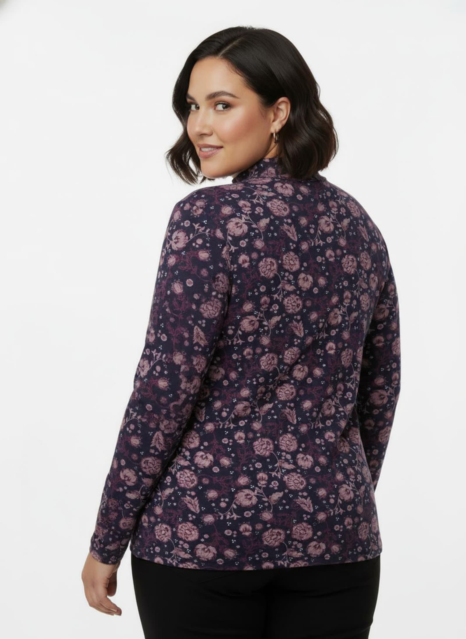 Print-Shirt mit Stehkragen - marine-erika-bedruckt