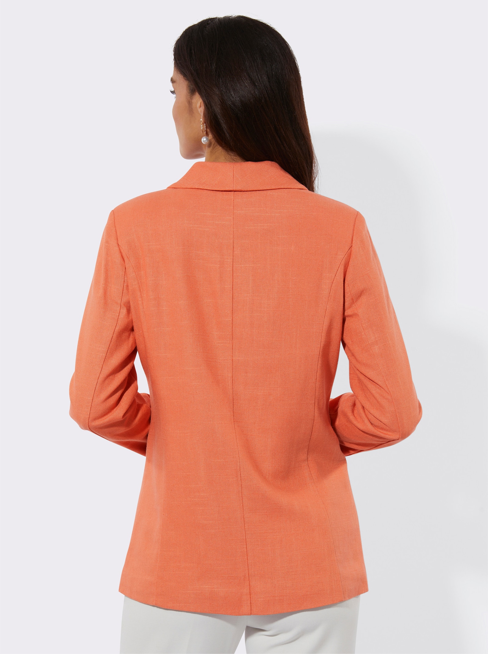 Blazer mit Leinen-Anteil - papaya
