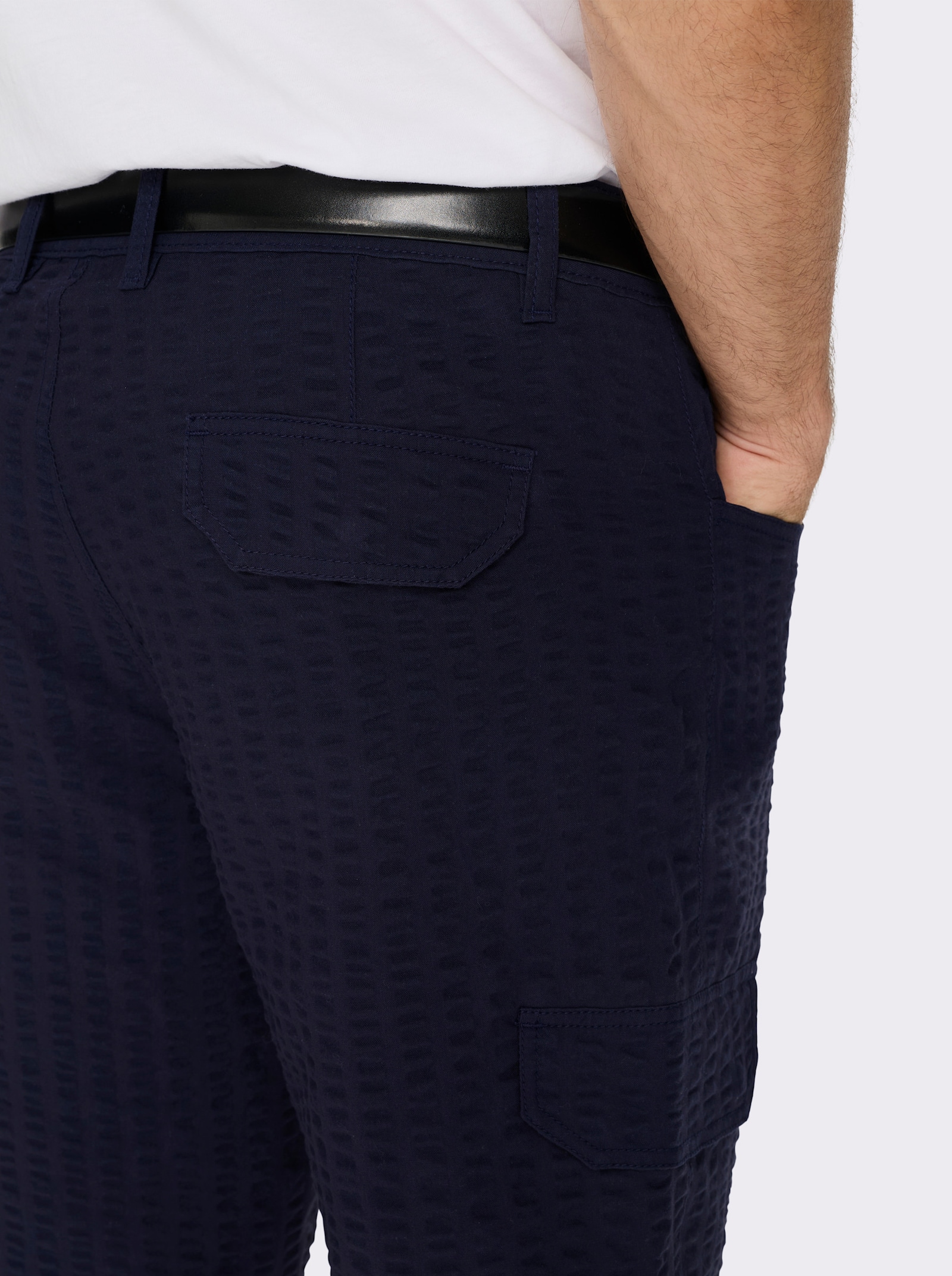 Catamaran Bermudas in Seersucker-Qualität - marine