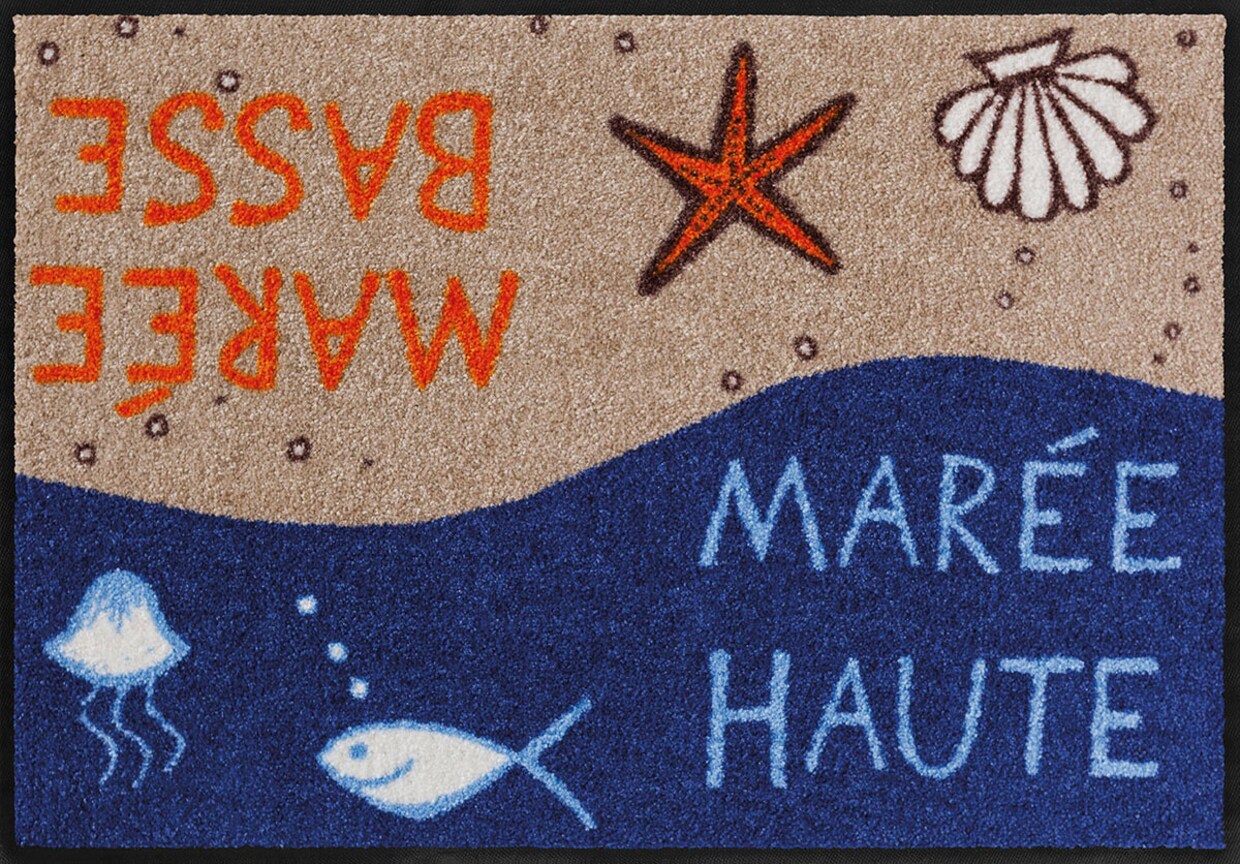 Salonloewe Fußmatte - blau-natur