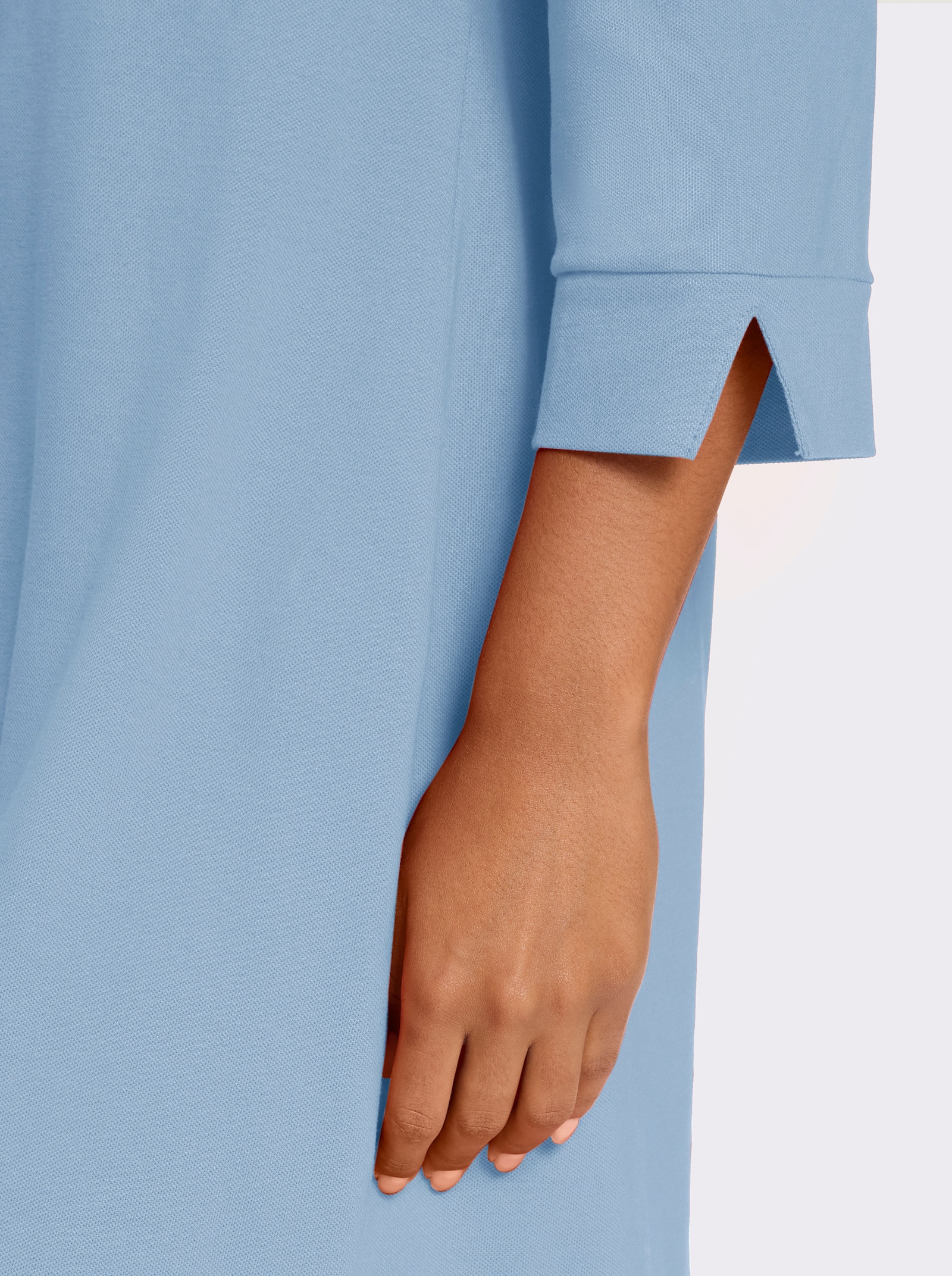 heine Polokleid in gewebter Qualität - eisblau