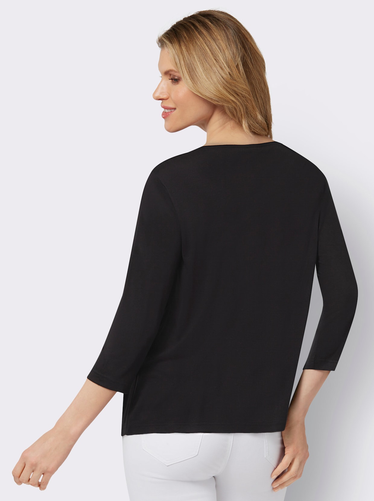 2-in-1-shirt - zwart/langoustine bedrukt