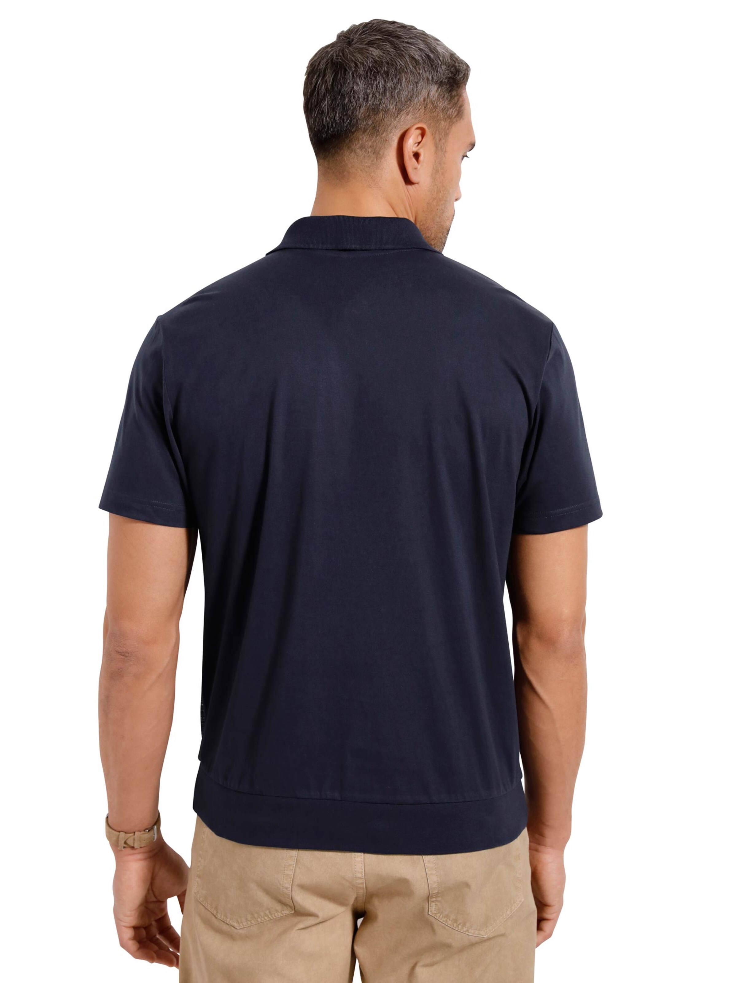 Poloshirt - marine-kariert