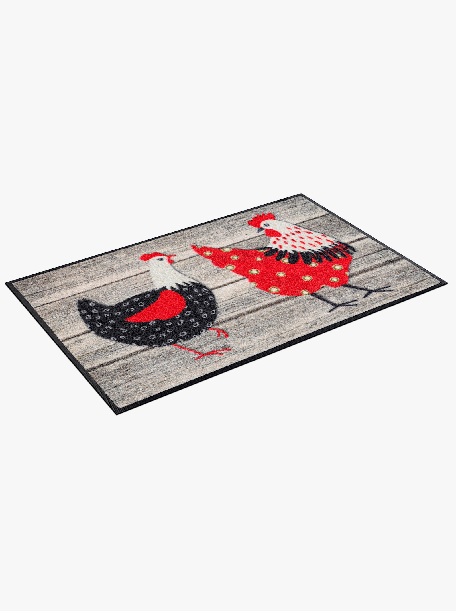 wash+dry by Kleen-Tex Fußmatte - grau-rot